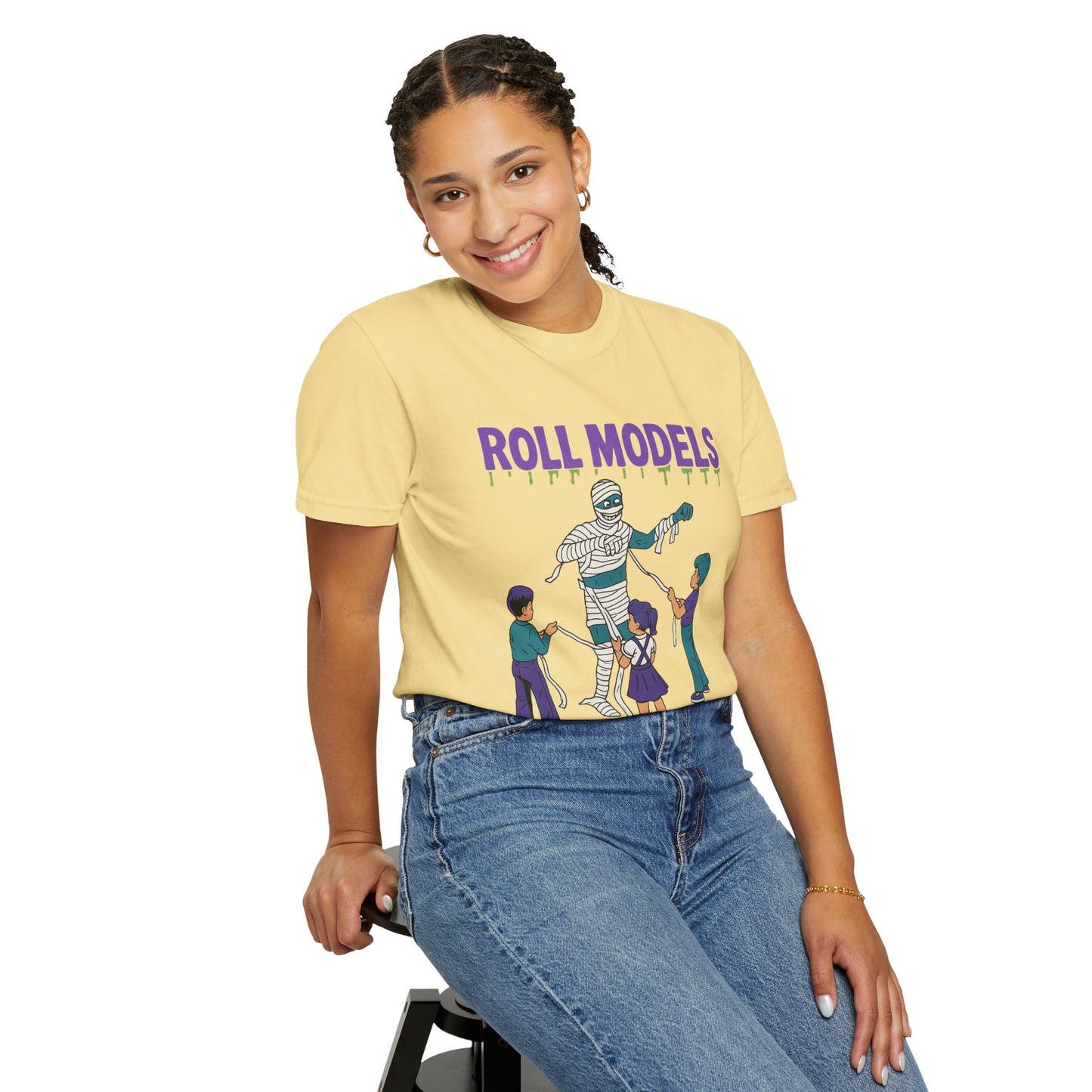 Mummy Roll Models T-Shirt, Cute Halloween Shirt, Kids Costume Tee, Family Fun Outfit, Retro Graphic Top, Vintage Style Tee