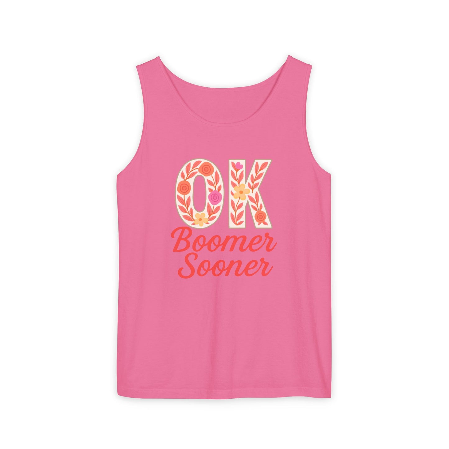 Oklahoma Comfort Colors Tank, Trendy Garment-Dyed Tank Top, OK Boomer Sooner, Casual Summer Wear, Gift for Graduates