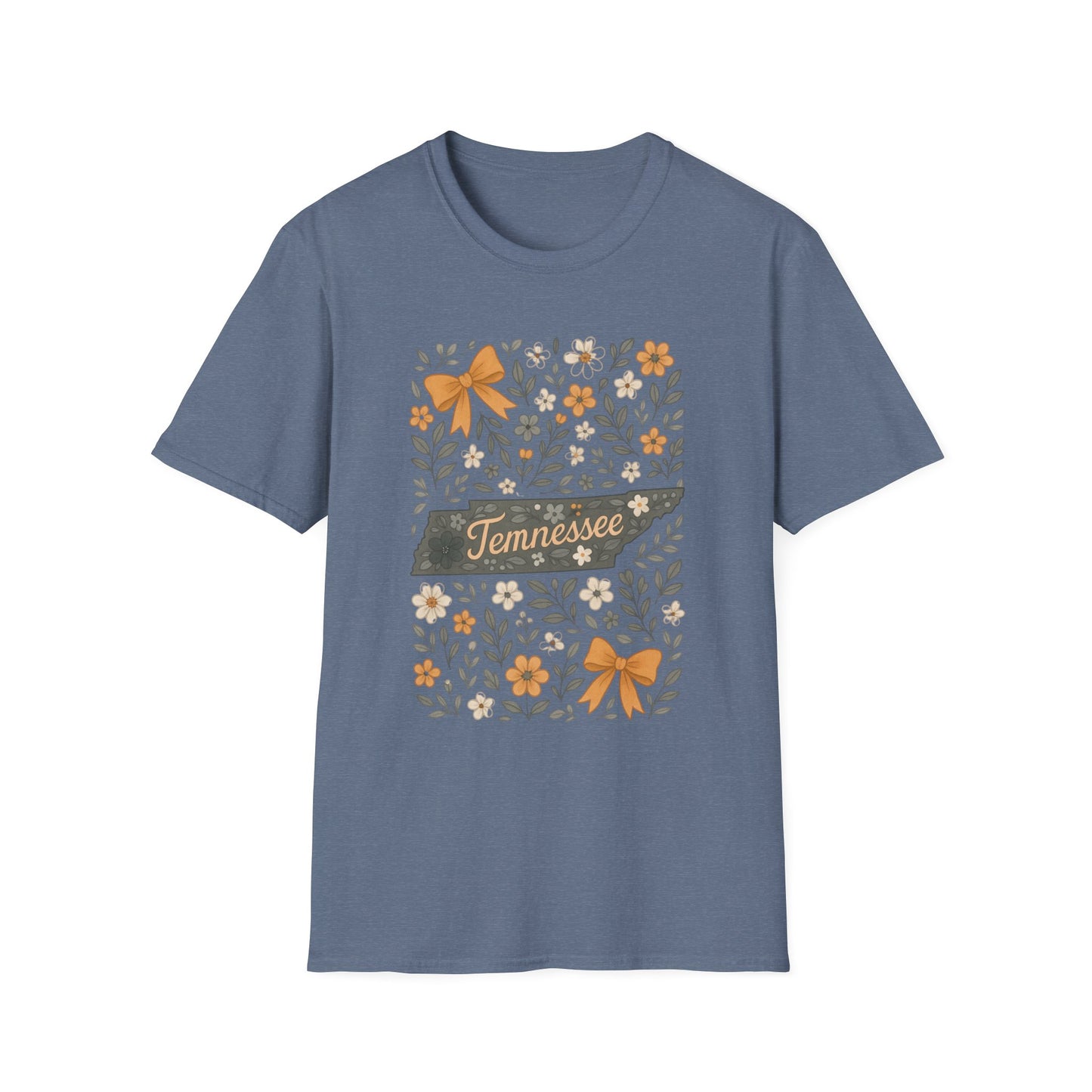 Tennessee Floral T-Shirt, Casual Wear, Gift for Her, Souvenir, Nature Lover Apparel, Spring Outfit