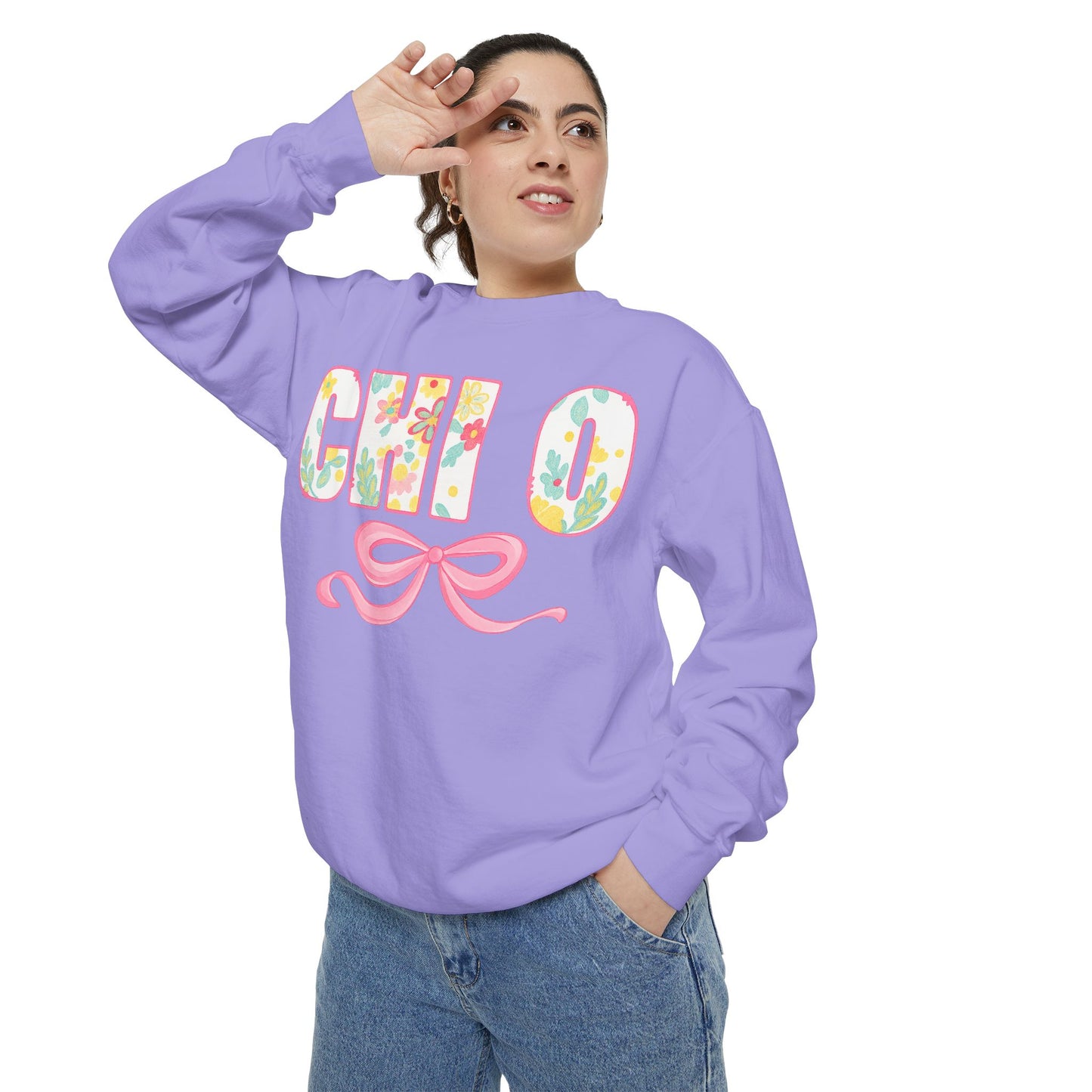 Colorful Floral Chill O Unisex Sweatshirt | Spring Fashion, Gift for Her