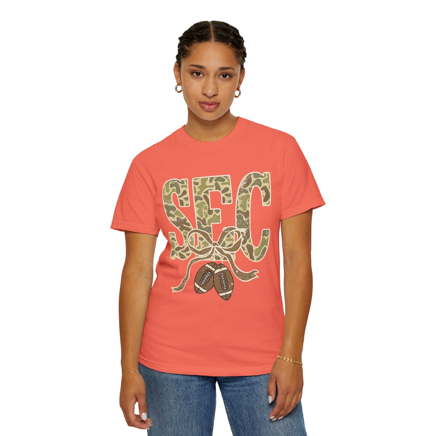 Camo Lettered Unisex T-Shirt - SEC Fan Gear - Gift for Him - Outdoor Wear