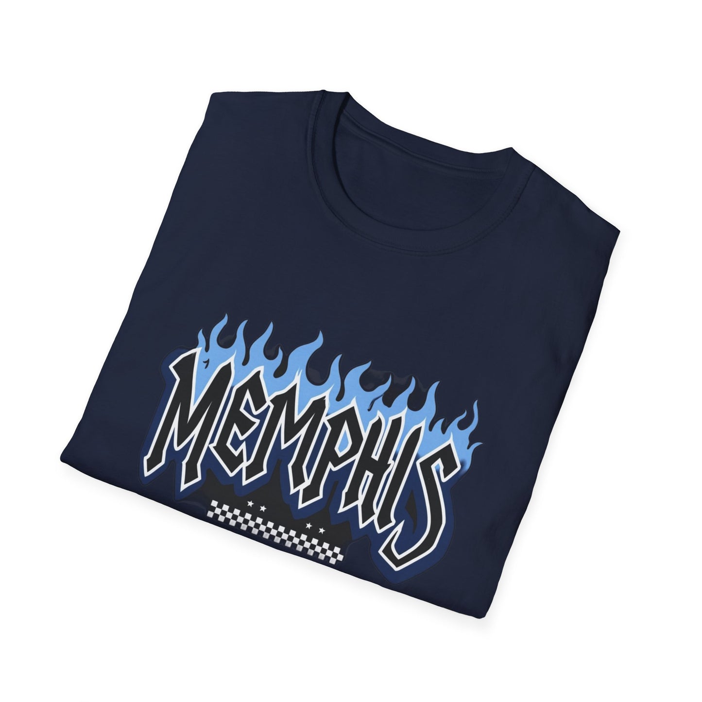 Memphis Flame Graphic T-Shirt, Unisex Tee, Casual Wear, Gift for Music Lovers, Summer Fashion, Graphic Design Shirt