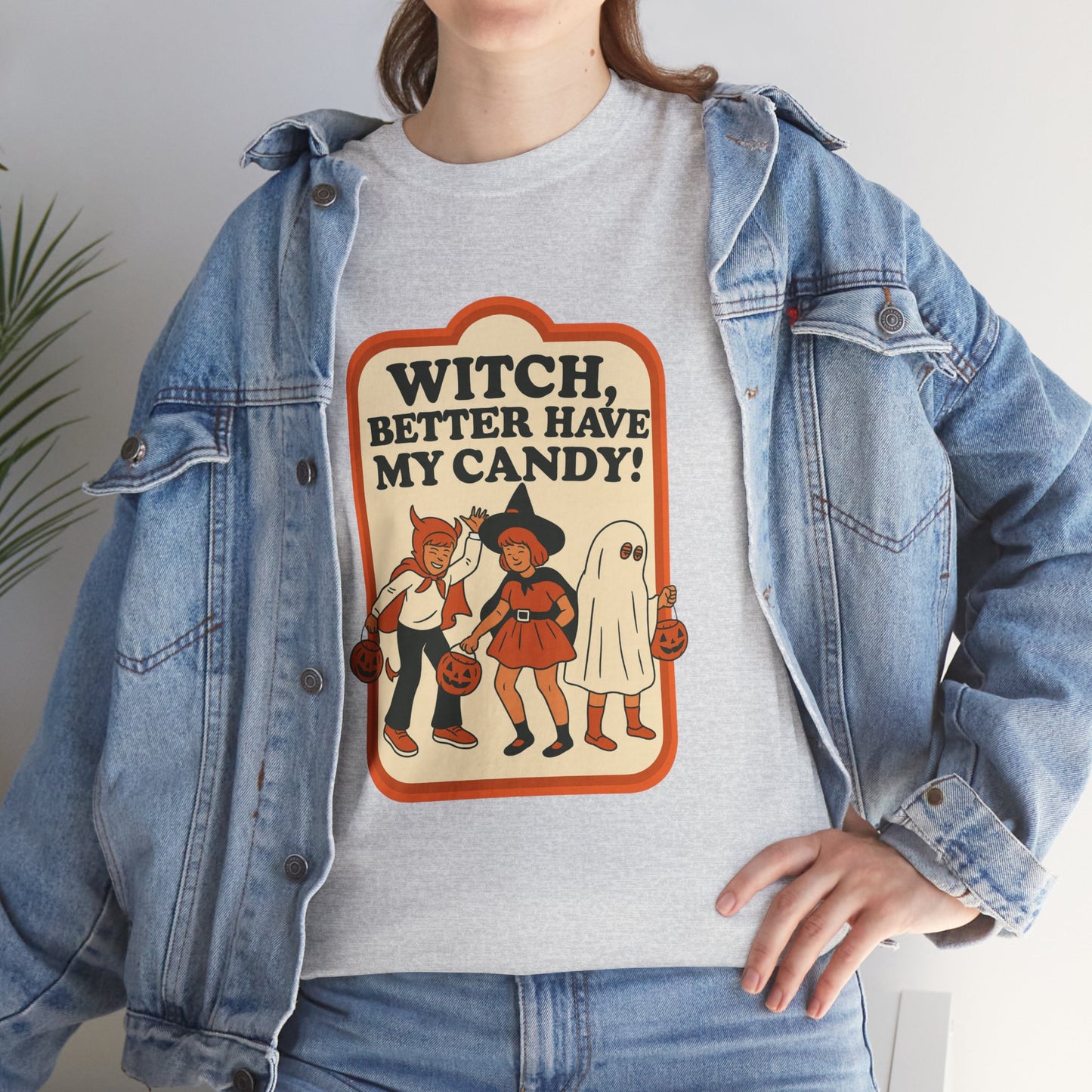 Halloween Witch Candy Tee - Unisex Cotton Shirt