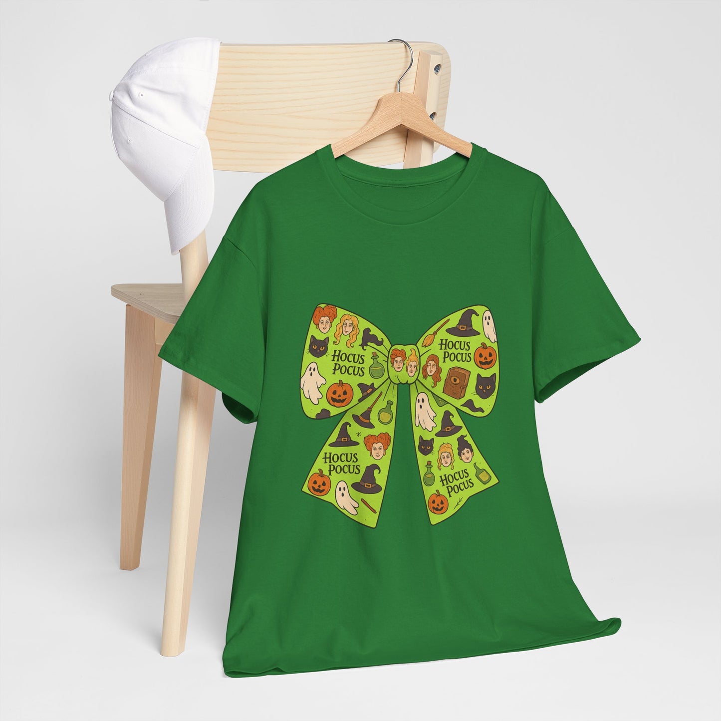 Halloween Graphic Tee, Spooky Season Unisex Shirt, Hocus Pocus Bow Tee, Autumn Style Shirt, Trick or Treat Apparel