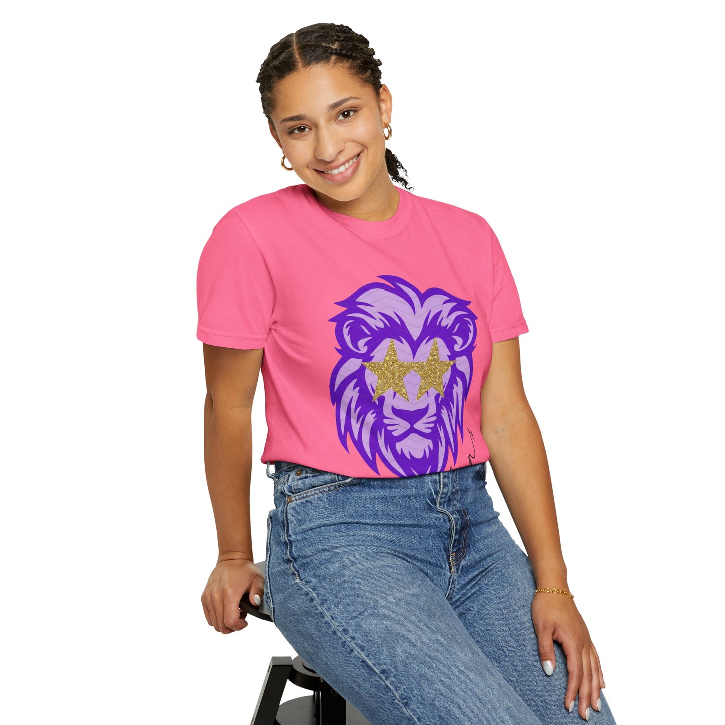 Purple Lion Graphic T-Shirt