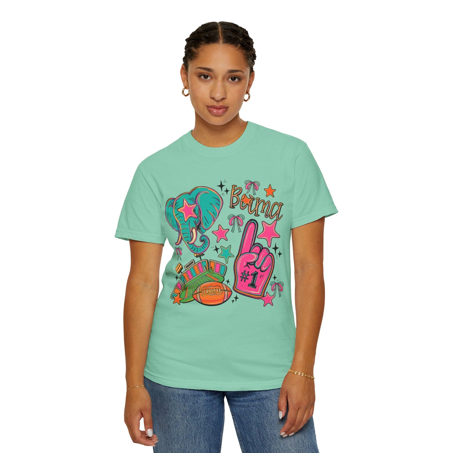 Preppy Neon Elephant Fan T-Shirt