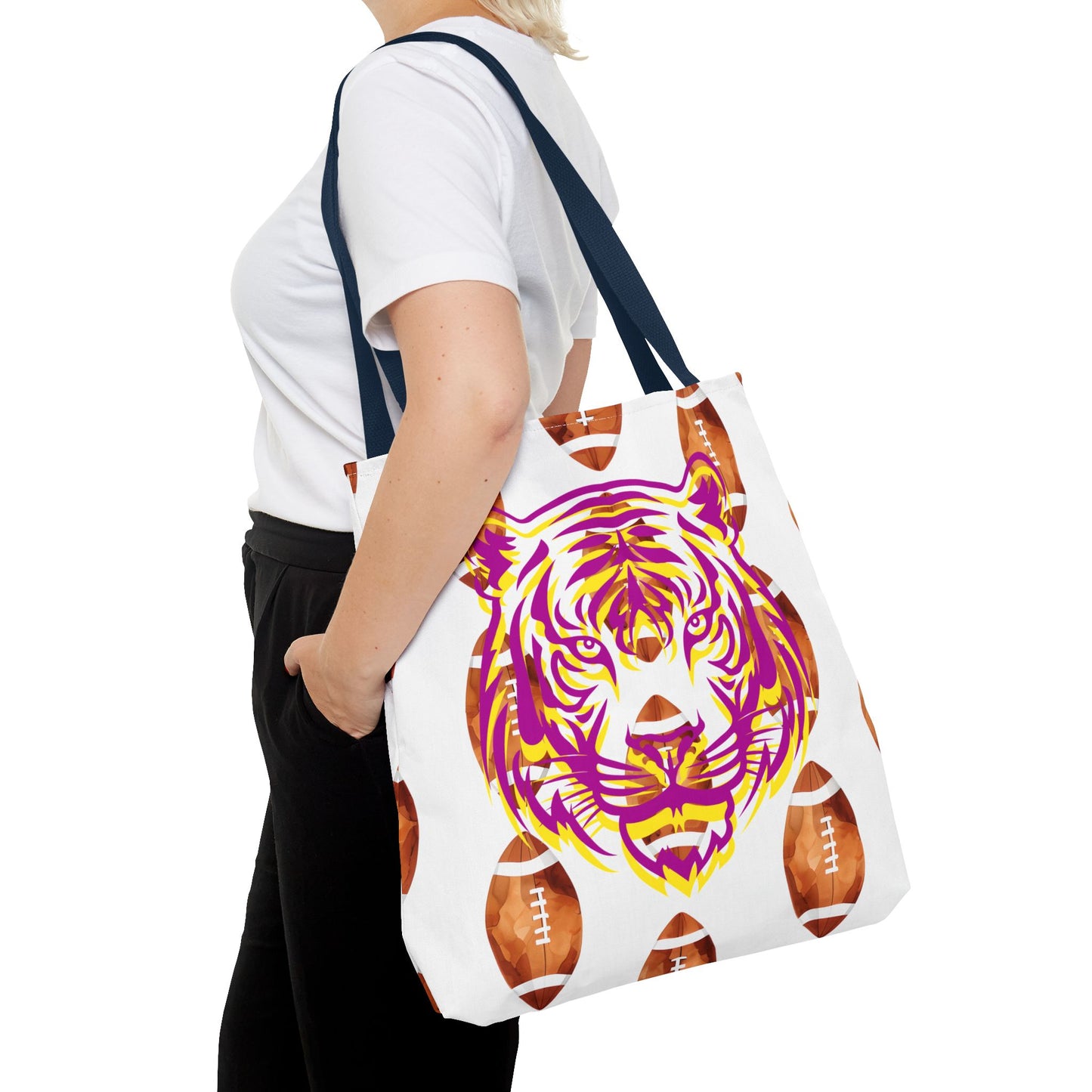 Vibrant Tiger Print Tote Bag - LSU Fans Gift