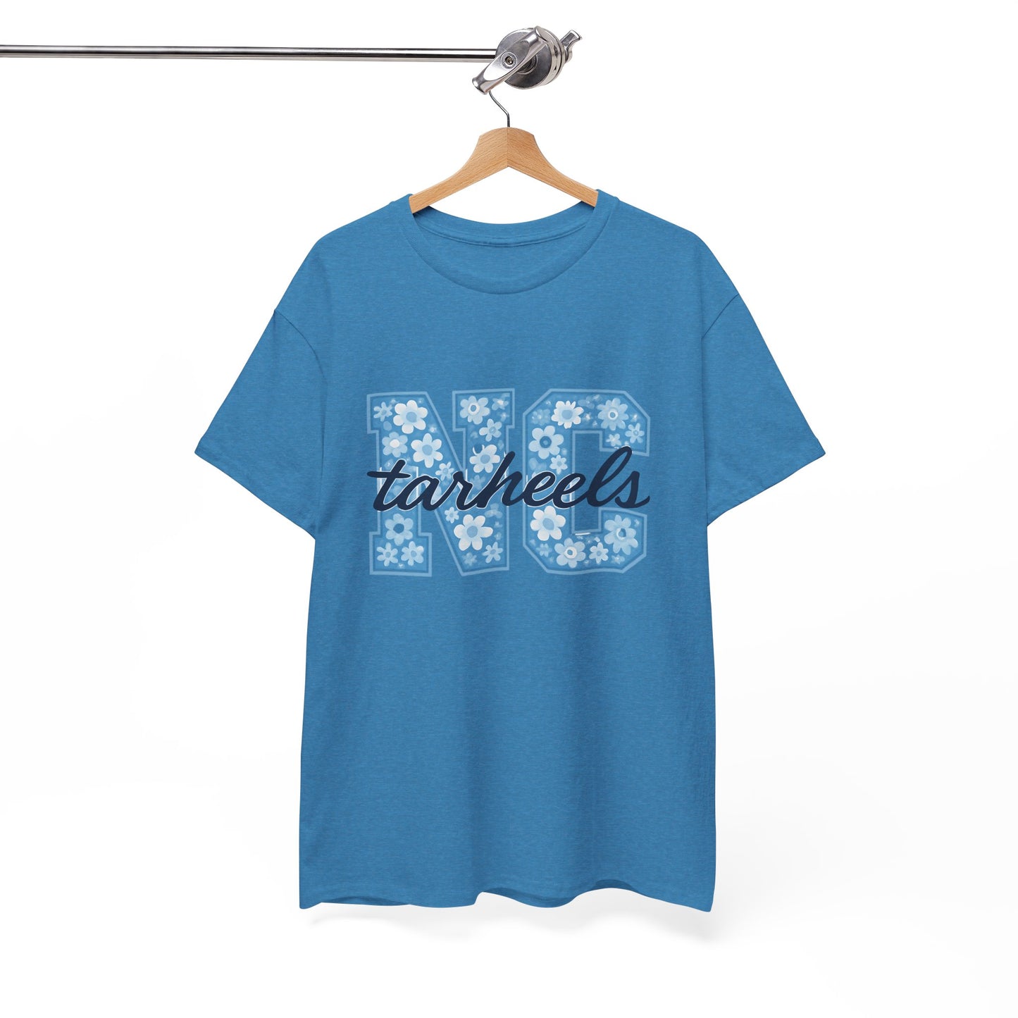North Carolina Tarheels Unisex Heavy Cotton Tee, College Spirit Wear, Men's and Women's Casual T-Shirt, School Pride Apparel, Gift for Fans
