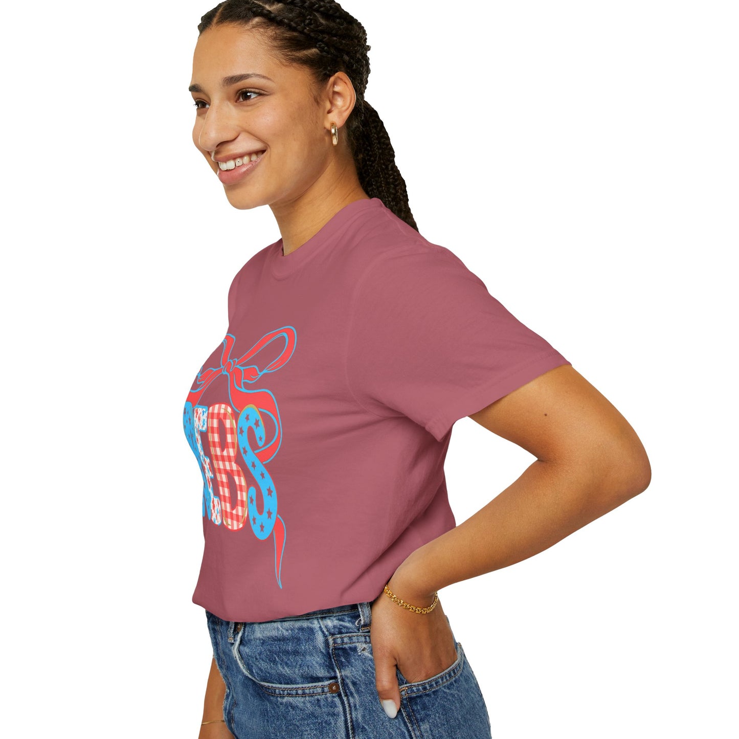MS Rebs Floral Patriotic T-Shirt