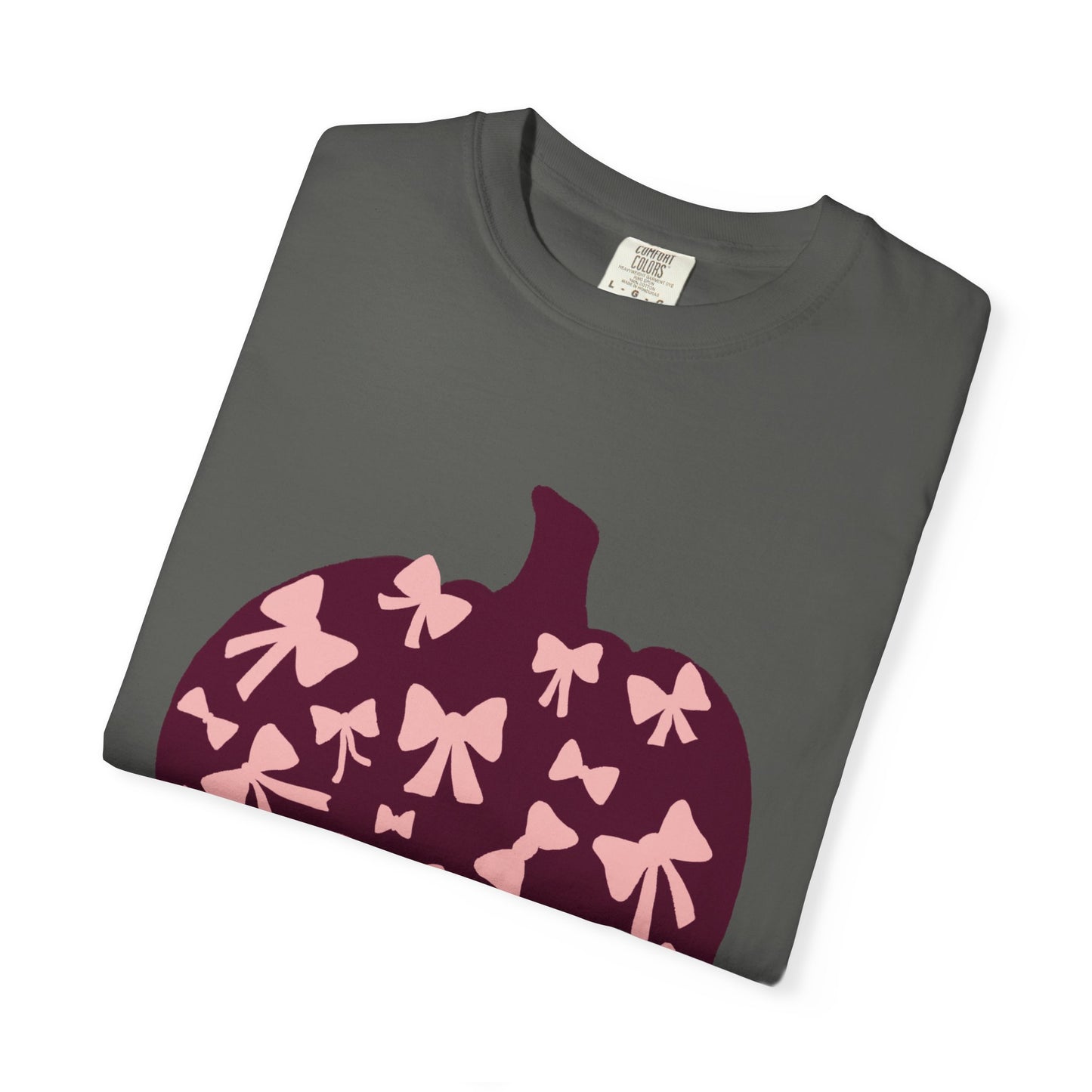 Pumpkin Bow Graphic Tee | Unisex Fall T-Shirt, Halloween Top, Cute Autumn Shirt, Gift for Her, Festival Wear