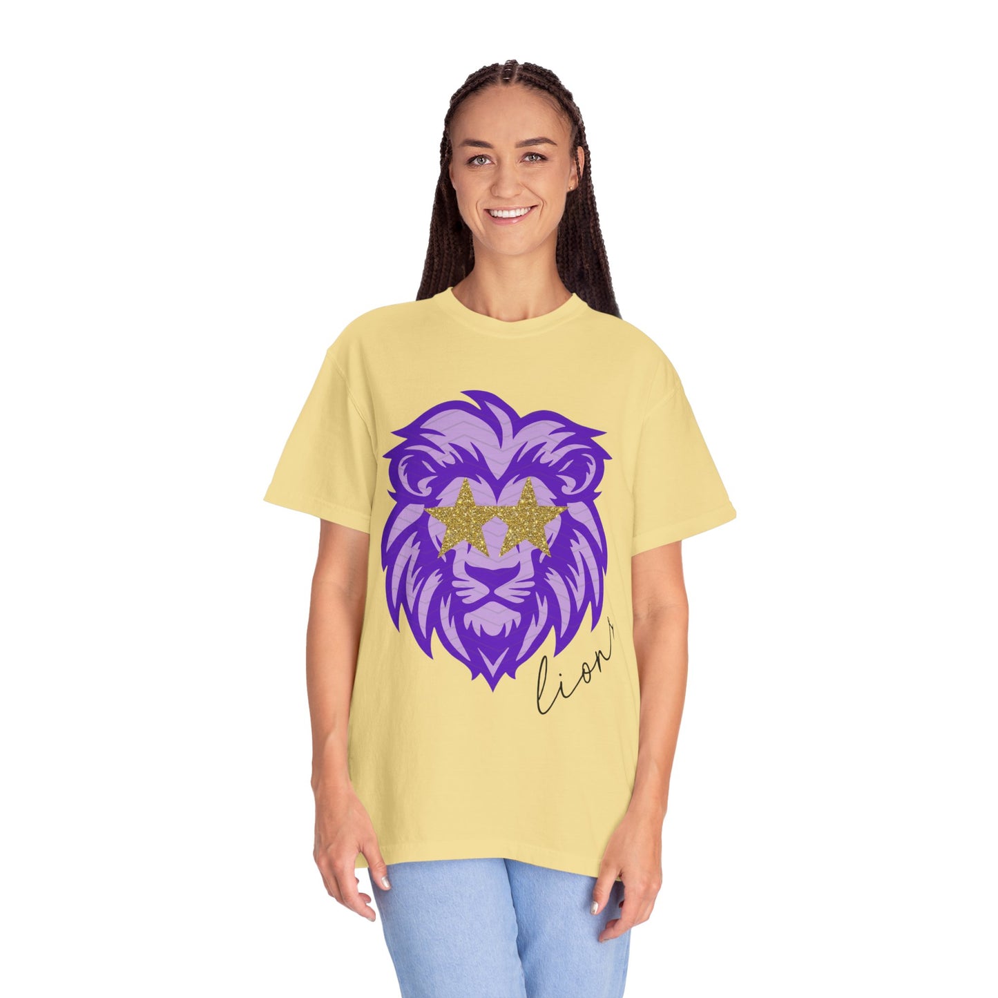 Purple Lion Graphic T-Shirt