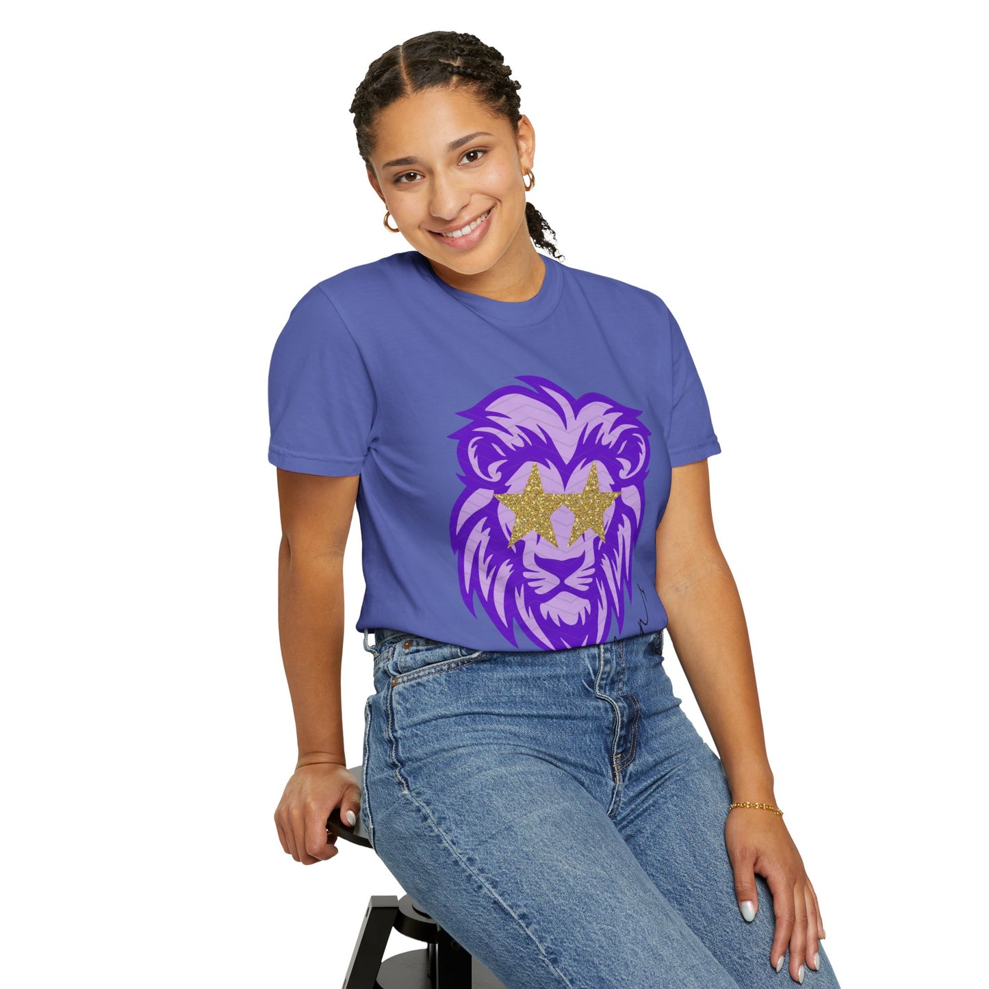 Purple Lion Graphic T-Shirt