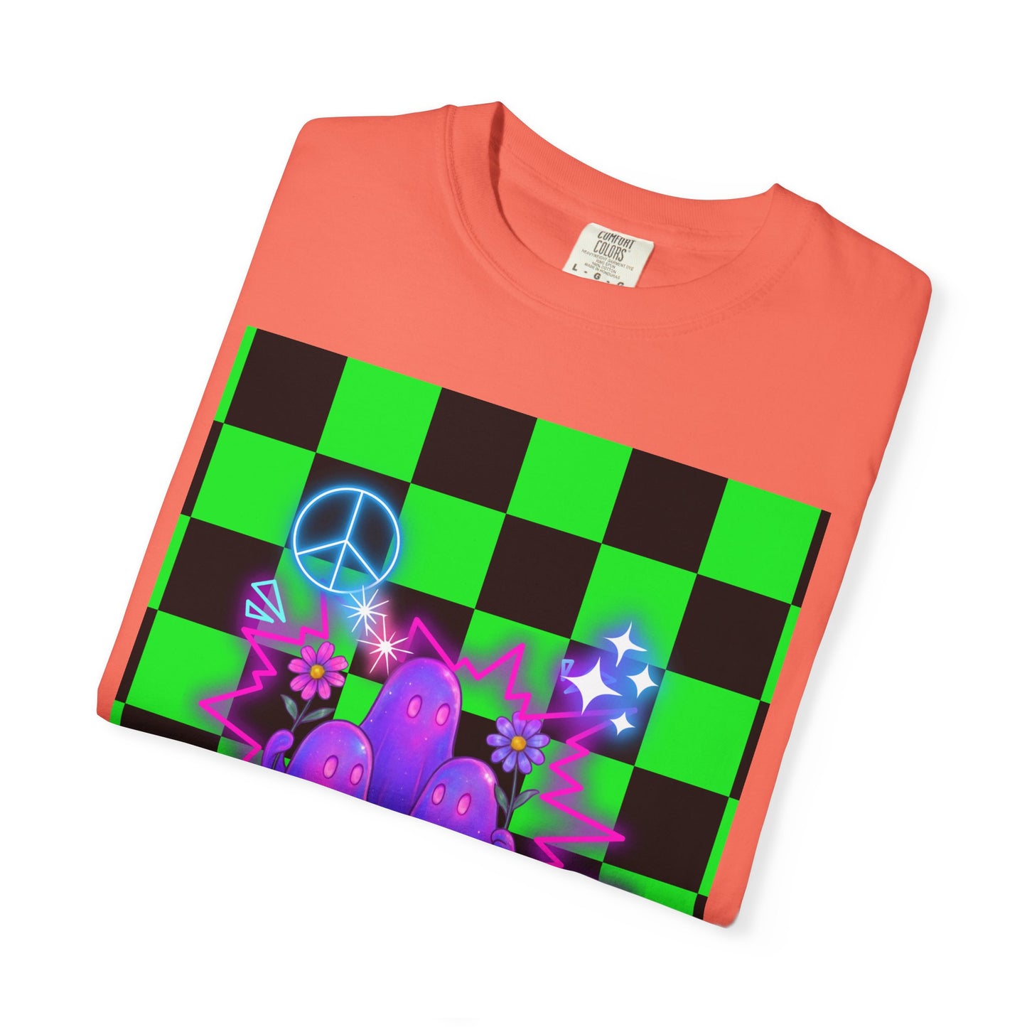 Vibrant Ghost Graphic Tee, Unisex T-shirt, Retro Vibe Shirt, Perfect for Halloween, Party Wear, Casual Style, Unique Gift