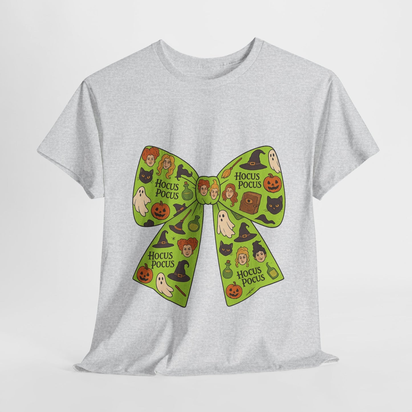Halloween Graphic Tee, Spooky Season Unisex Shirt, Hocus Pocus Bow Tee, Autumn Style Shirt, Trick or Treat Apparel