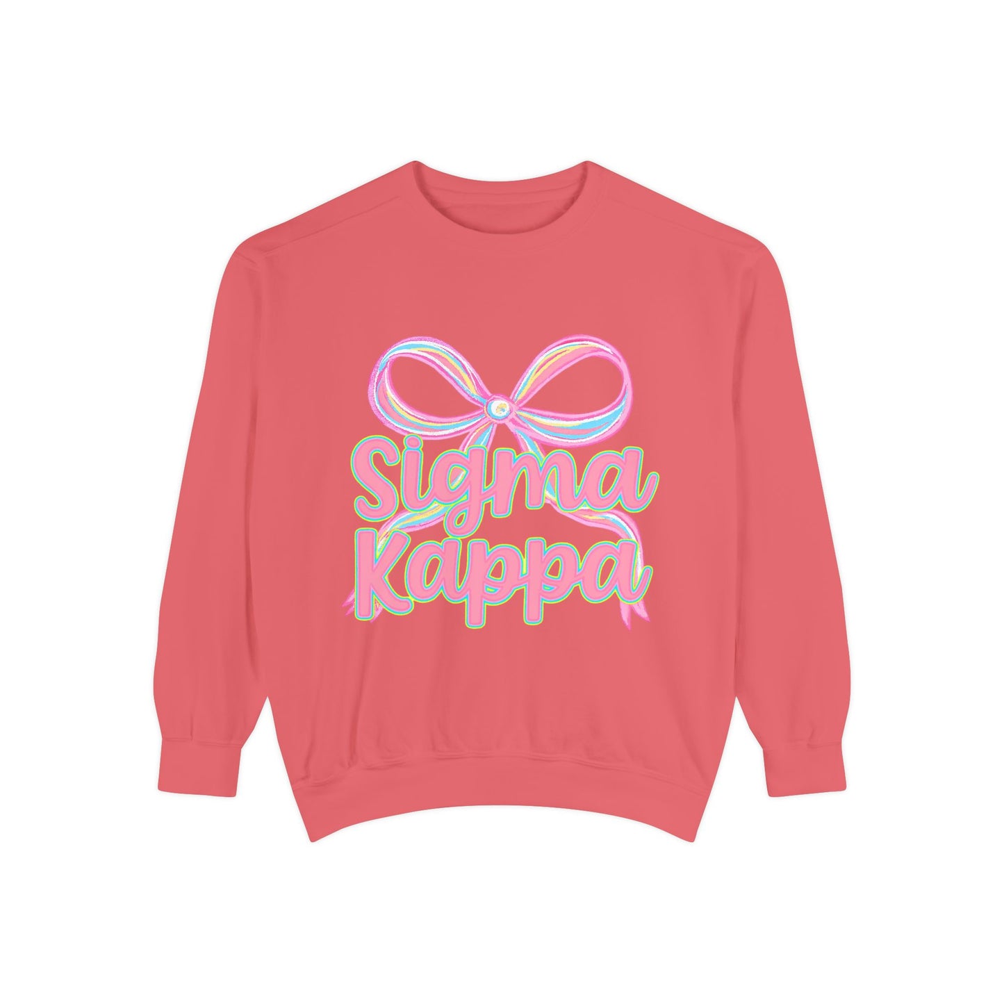 SigmaKappa Garment-Dyed Sweatshirt, Sorority Sweatshirt, College Apparel, Gift for Sorority Sisters, Cute Casual Wear