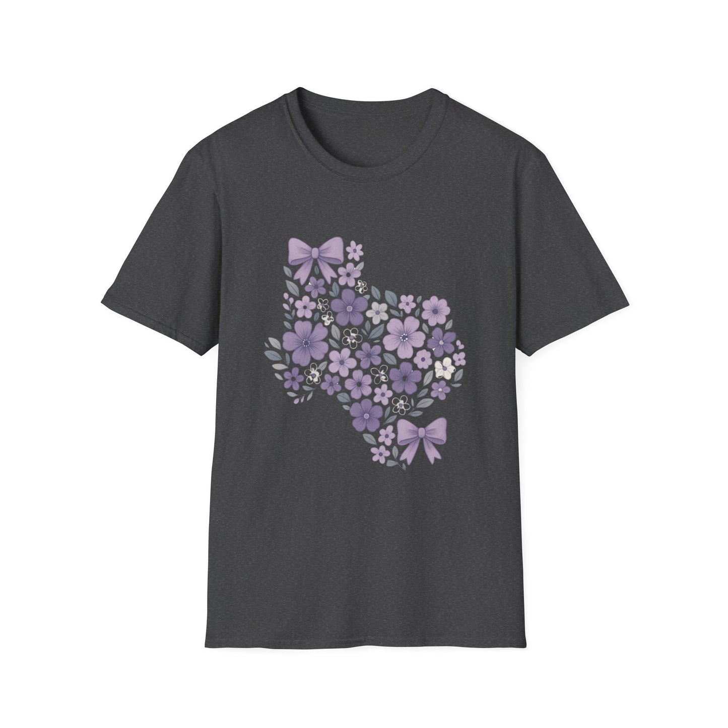 Texas Floral T-Shirt, Casual Summer Top, Gift for Her, Boho Style Tee, Spring Fashion, State Pride Shirt, Soft and Comfy Wear