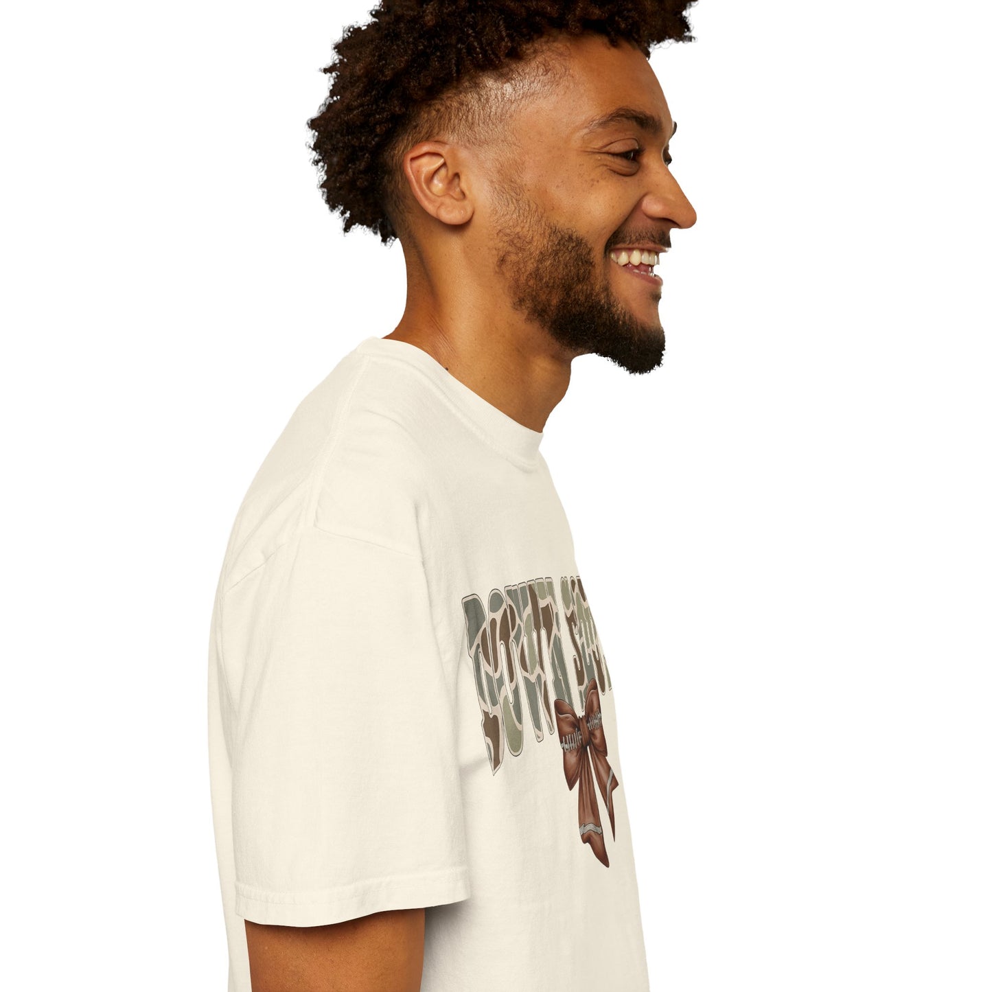 Camo Bow Graphic Tee - Trendy Apparel for Casual Outings and Birthdays