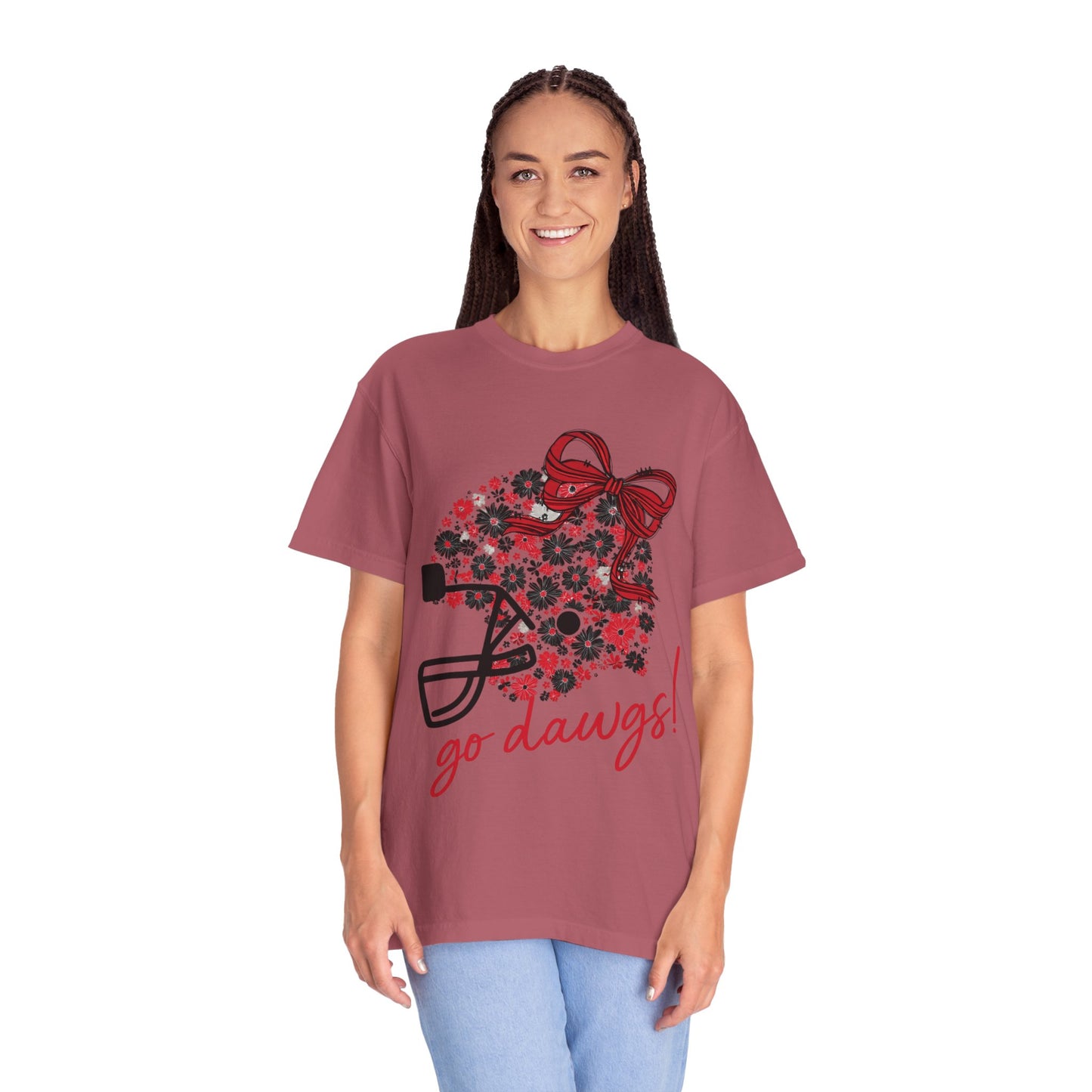 Floral Game Day T-Shirt for Fans, Unisex Apparel, Sports Tee for Tailgating, Perfect for Football Season, Gift for Team Supporters