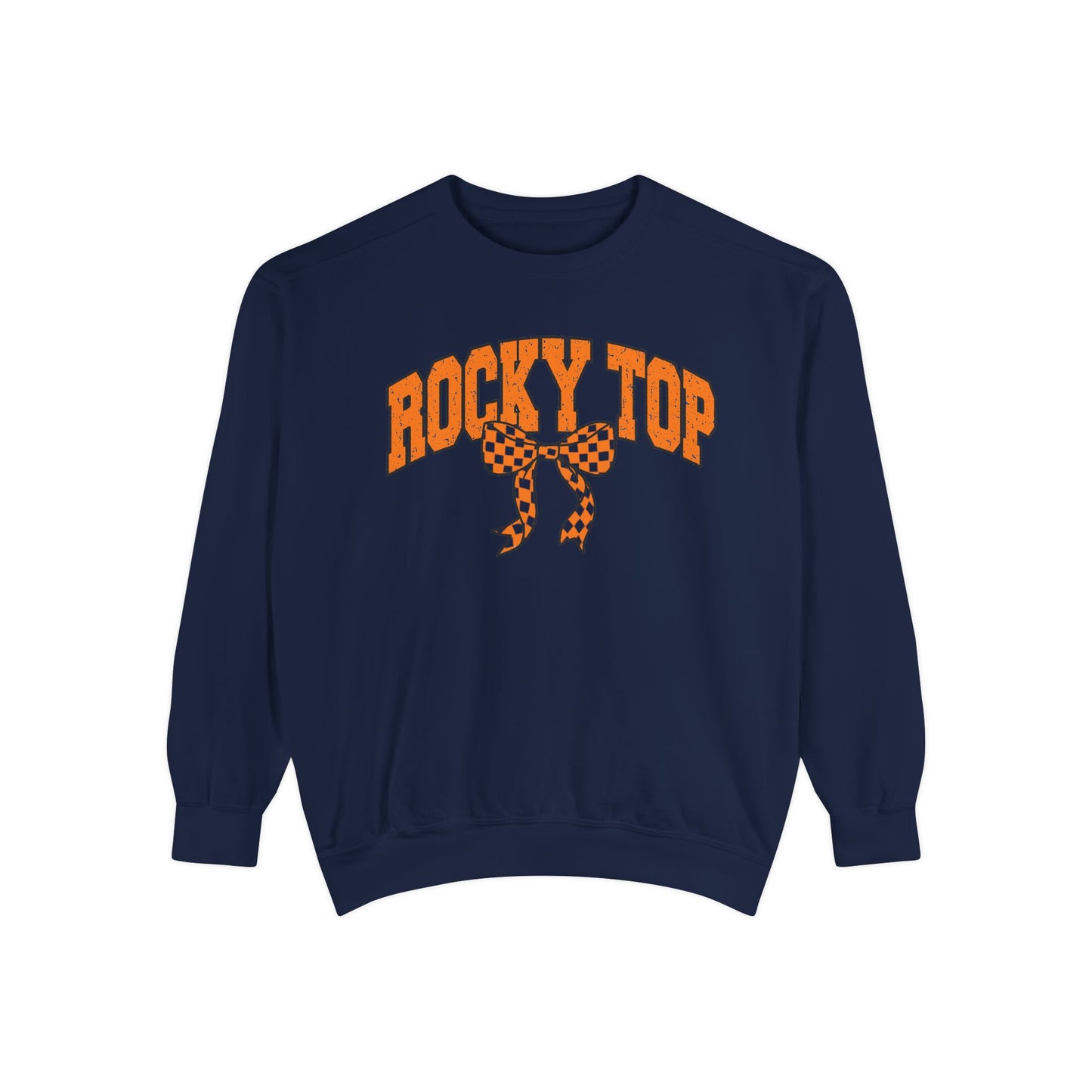 Rocky Top Bow Sweatshirt — Tennessee Checkerboard Vintage Crewneck