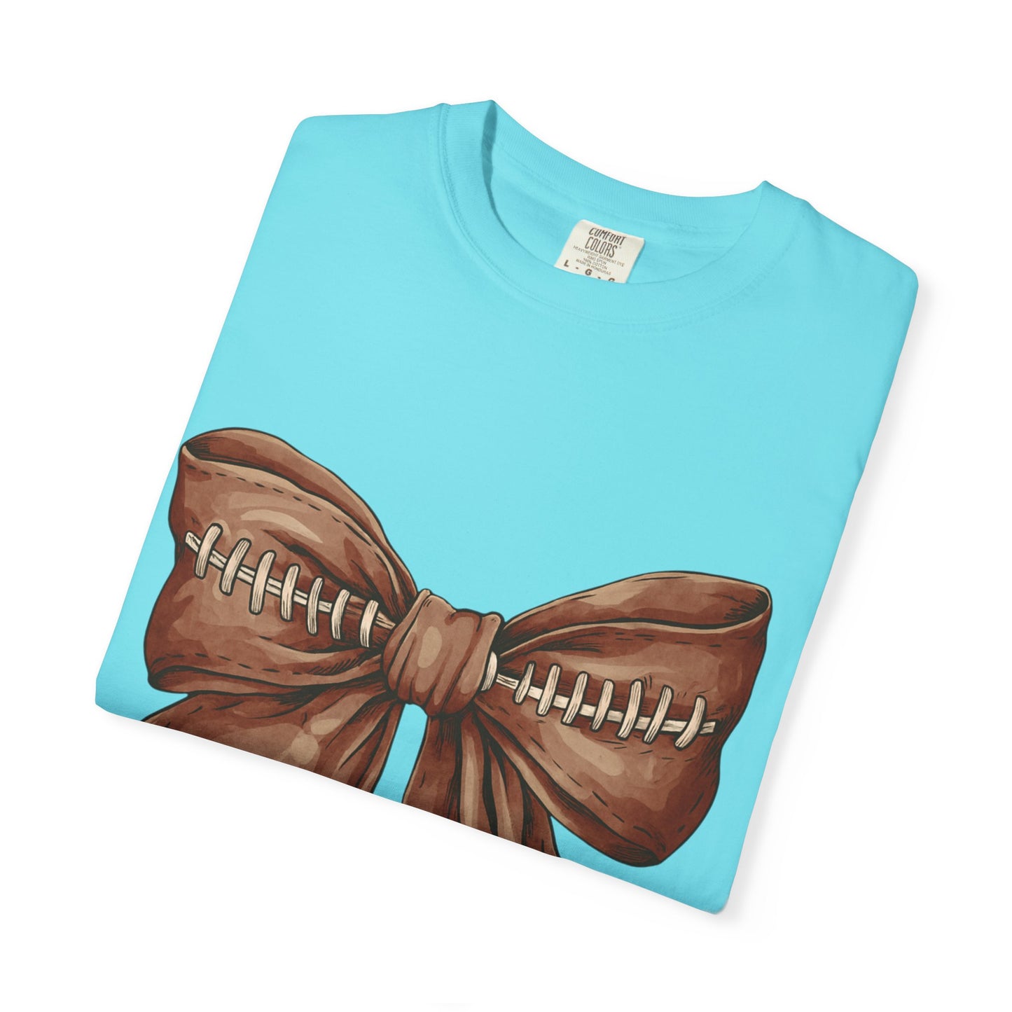 Football Bow T-Shirt: Unisex Casual Wear for Game Day Apparel