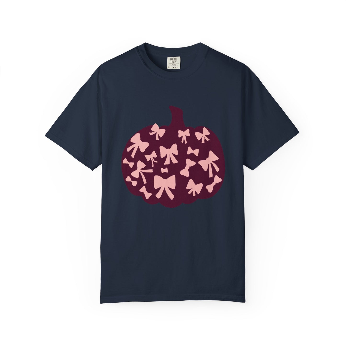 Pumpkin Bow Graphic Tee | Unisex Fall T-Shirt, Halloween Top, Cute Autumn Shirt, Gift for Her, Festival Wear