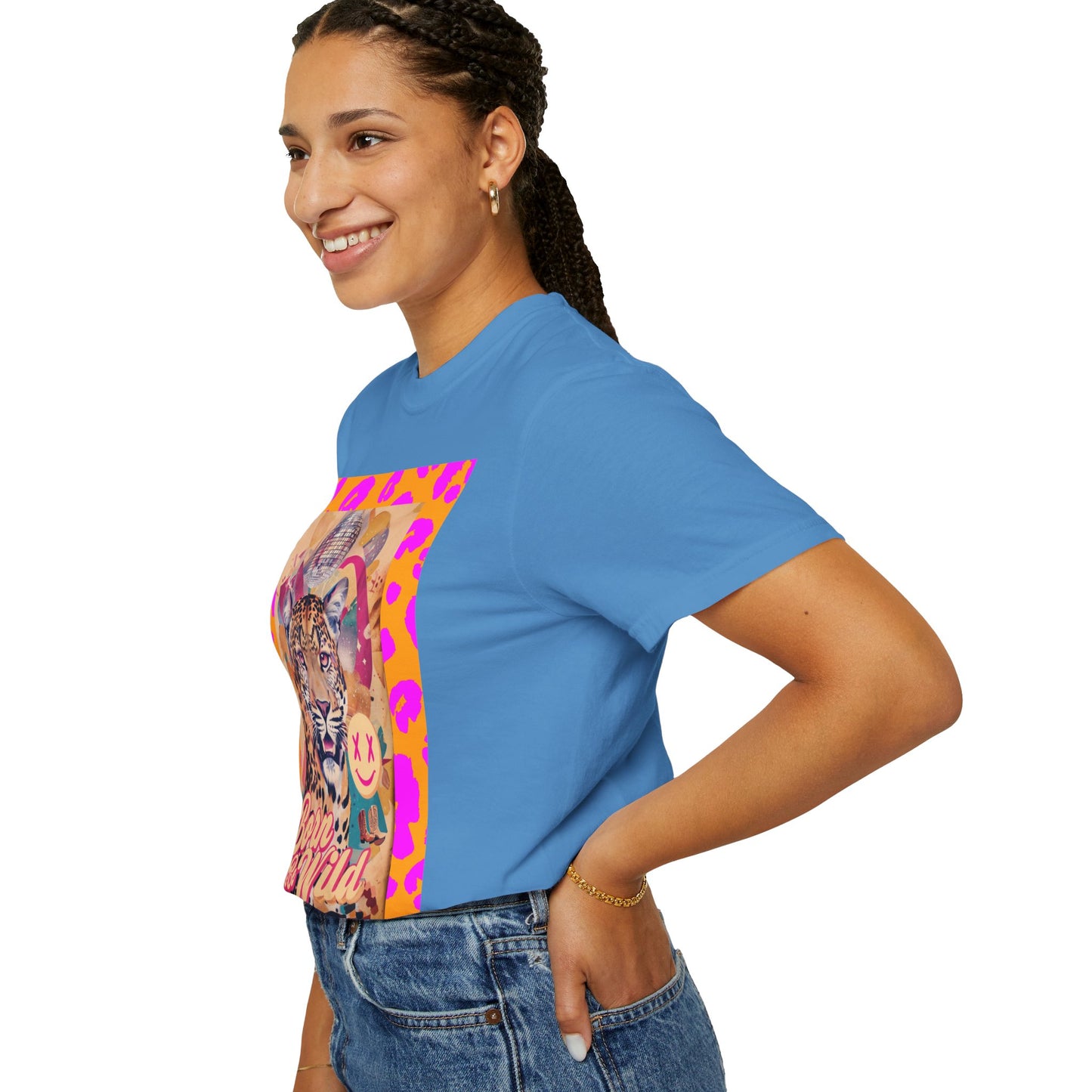 Bold Graphic T-Shirt: Born to Be Wild, Unisex Cotton Tee, Animal Lover Gift, Wild Spirit Apparel, Trendy Casual Wear, Unique Artist Design