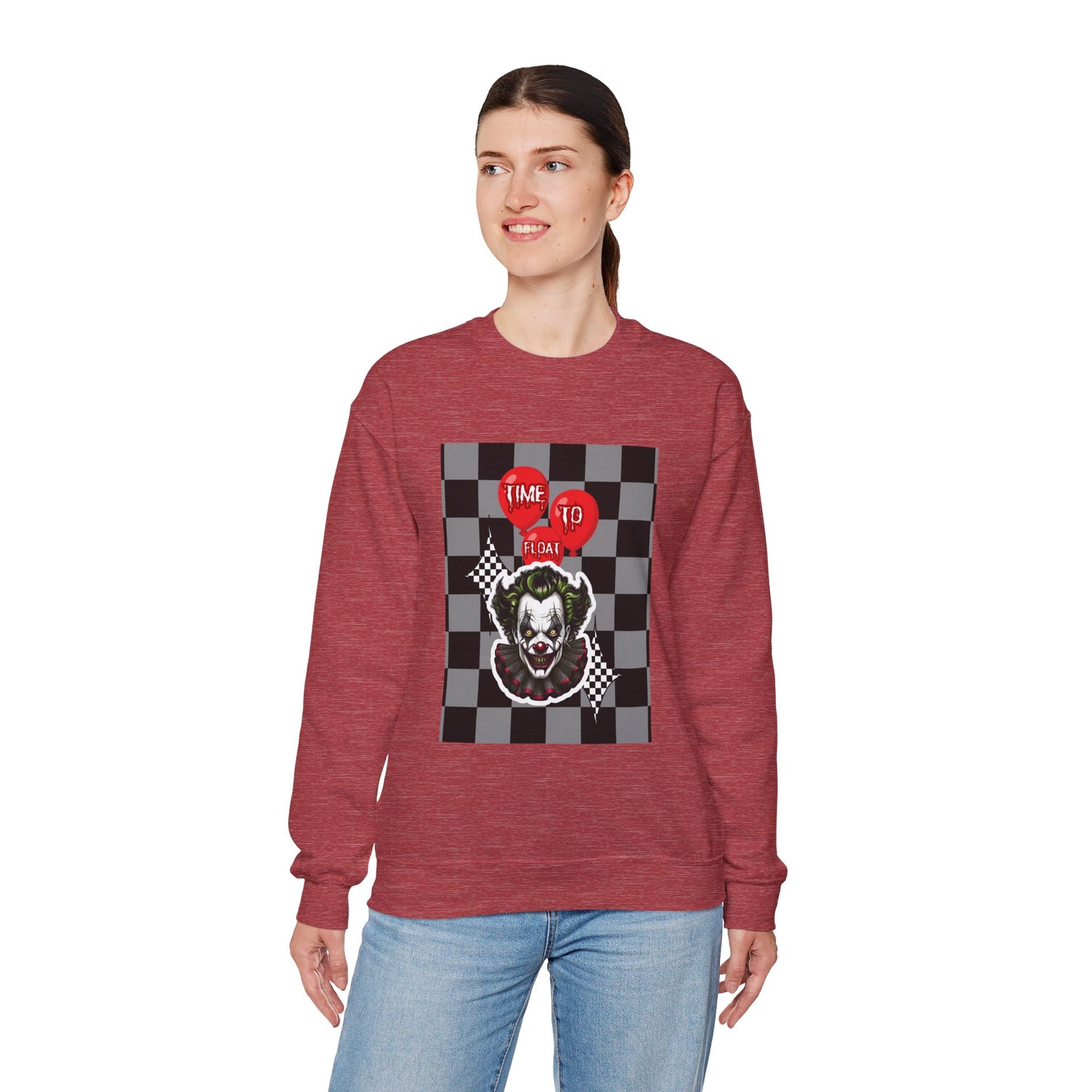 Horror Fan Crewneck Sweatshirt - Time To Float, Love It Or Leave It