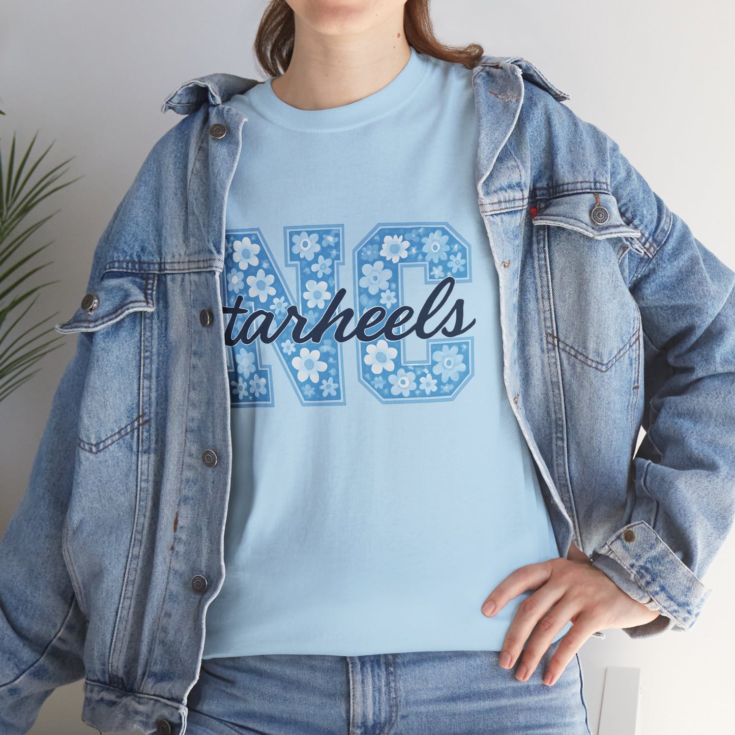 North Carolina Tarheels Unisex Heavy Cotton Tee, College Spirit Wear, Men's and Women's Casual T-Shirt, School Pride Apparel, Gift for Fans