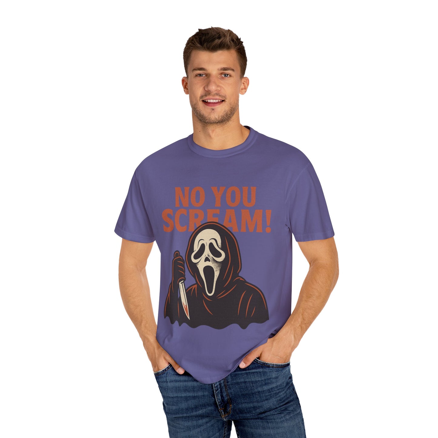 Unisex Horror-Themed T-shirt | Fun Scream Design for Halloween, Costume Parties, Movie Nights, Gift for Horror Fans