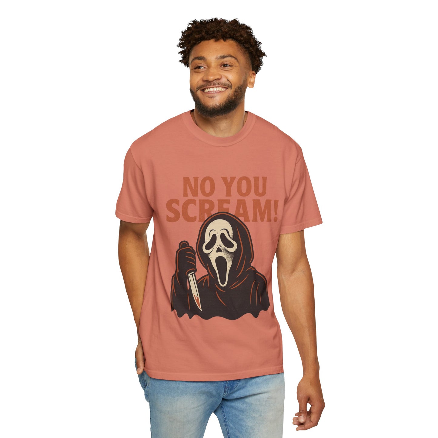 Unisex Horror-Themed T-shirt | Fun Scream Design for Halloween, Costume Parties, Movie Nights, Gift for Horror Fans