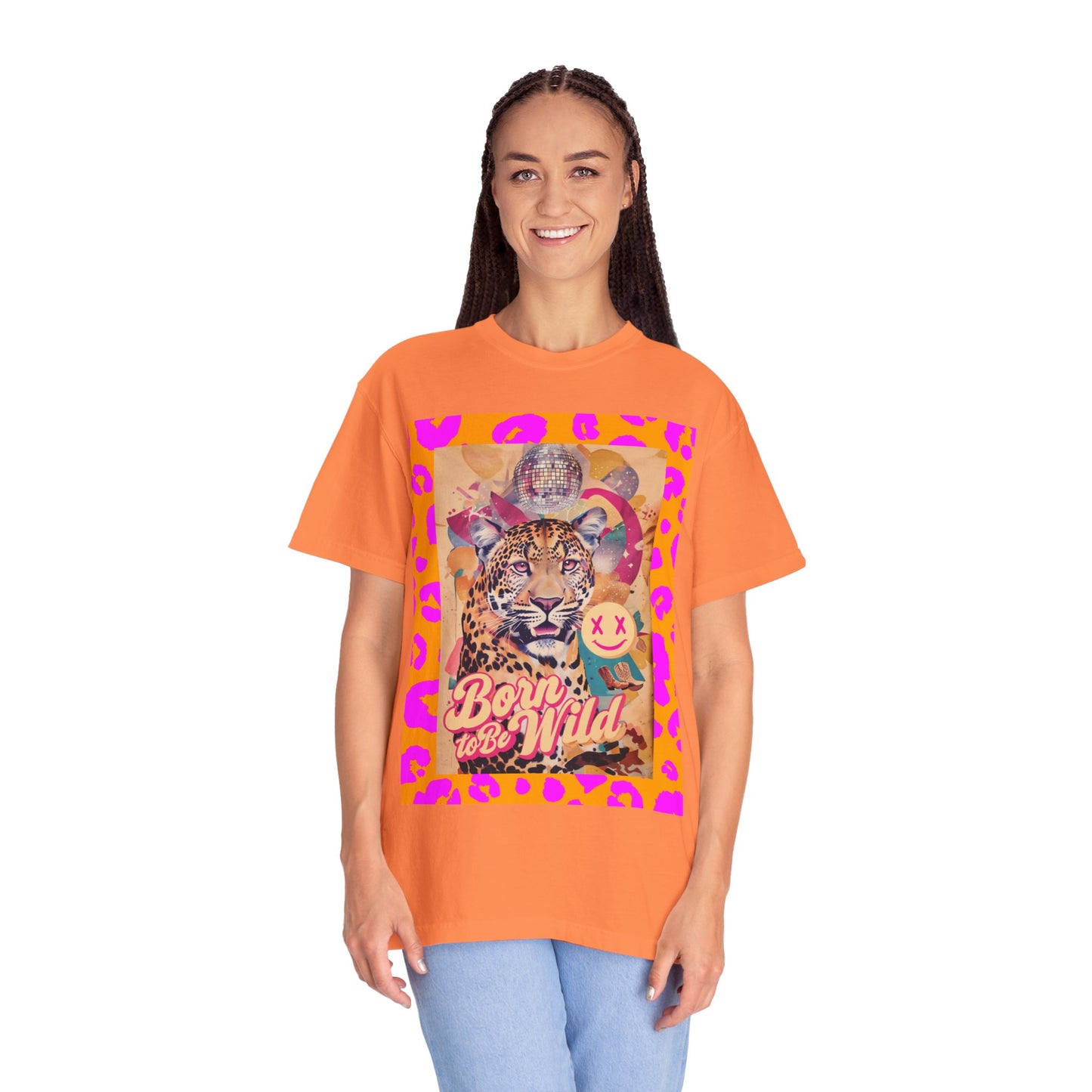 Bold Graphic T-Shirt: Born to Be Wild, Unisex Cotton Tee, Animal Lover Gift, Wild Spirit Apparel, Trendy Casual Wear, Unique Artist Design