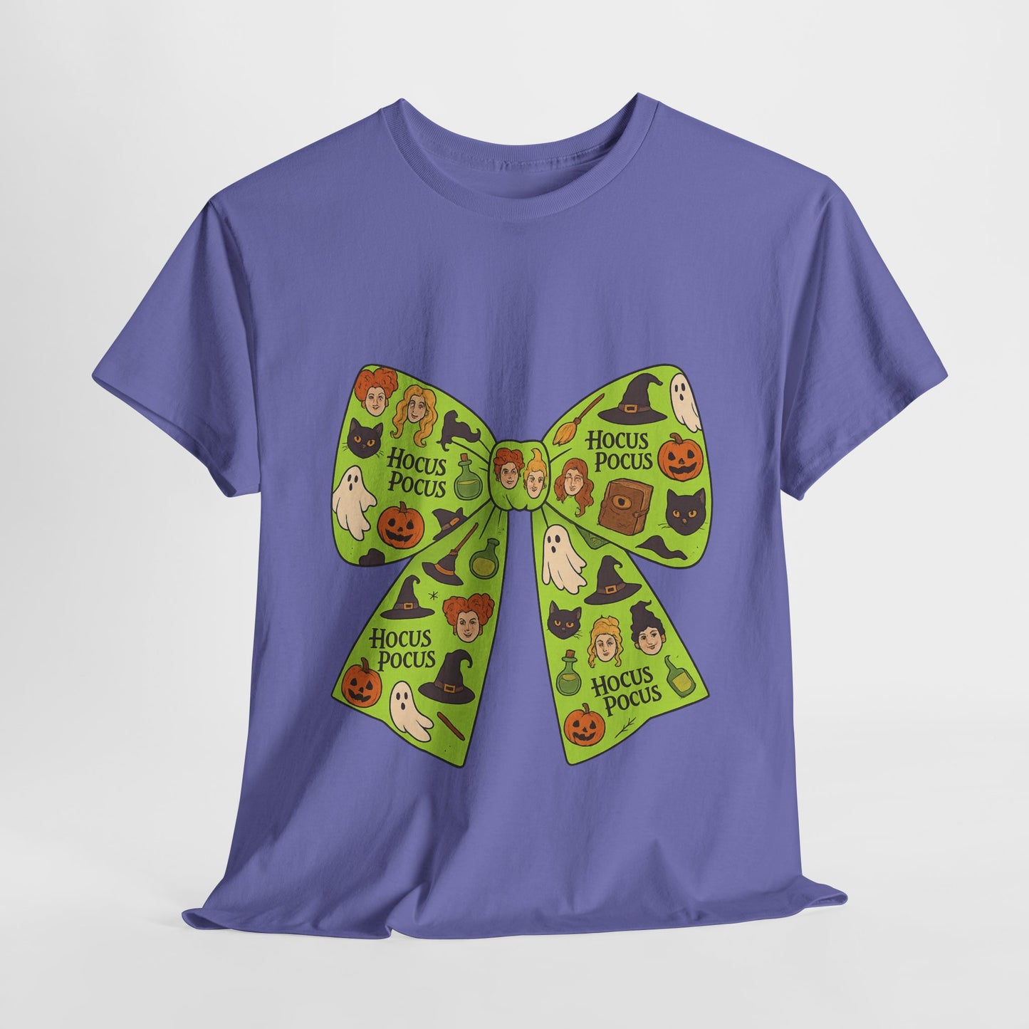 Halloween Graphic Tee, Spooky Season Unisex Shirt, Hocus Pocus Bow Tee, Autumn Style Shirt, Trick or Treat Apparel