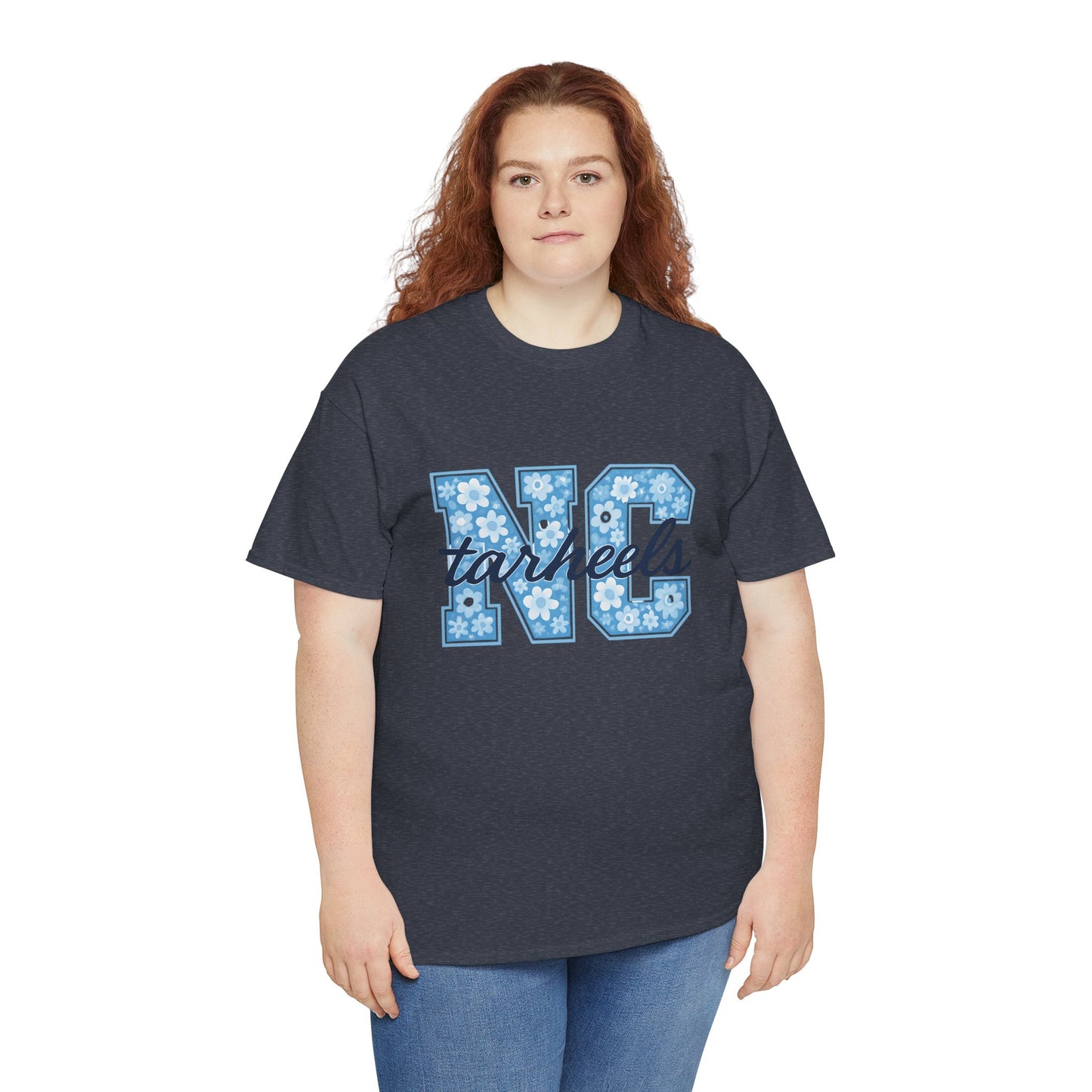 North Carolina Tarheels Unisex Heavy Cotton Tee, College Spirit Wear, Men's and Women's Casual T-Shirt, School Pride Apparel, Gift for Fans
