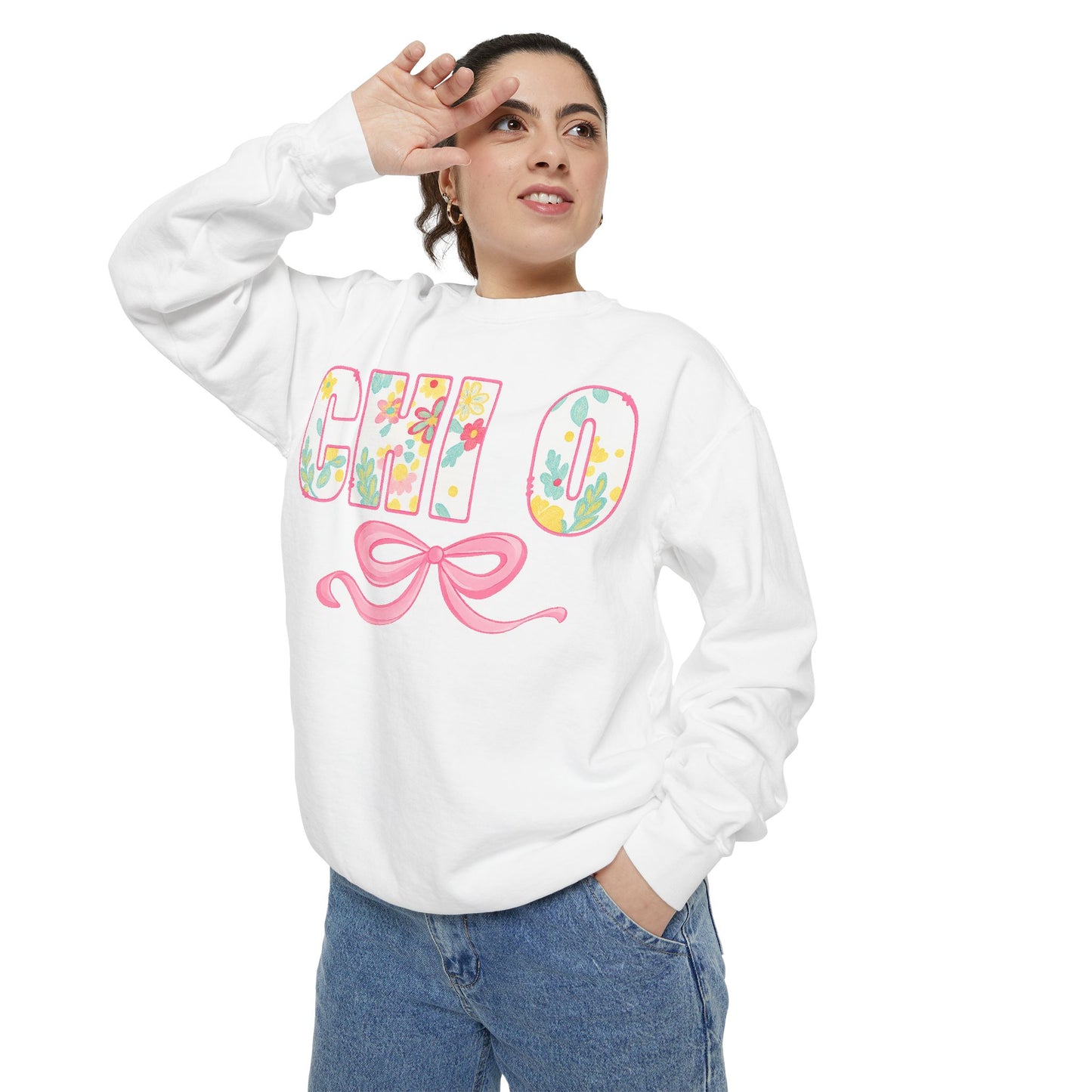 Colorful Floral Chill O Unisex Sweatshirt | Spring Fashion, Gift for Her