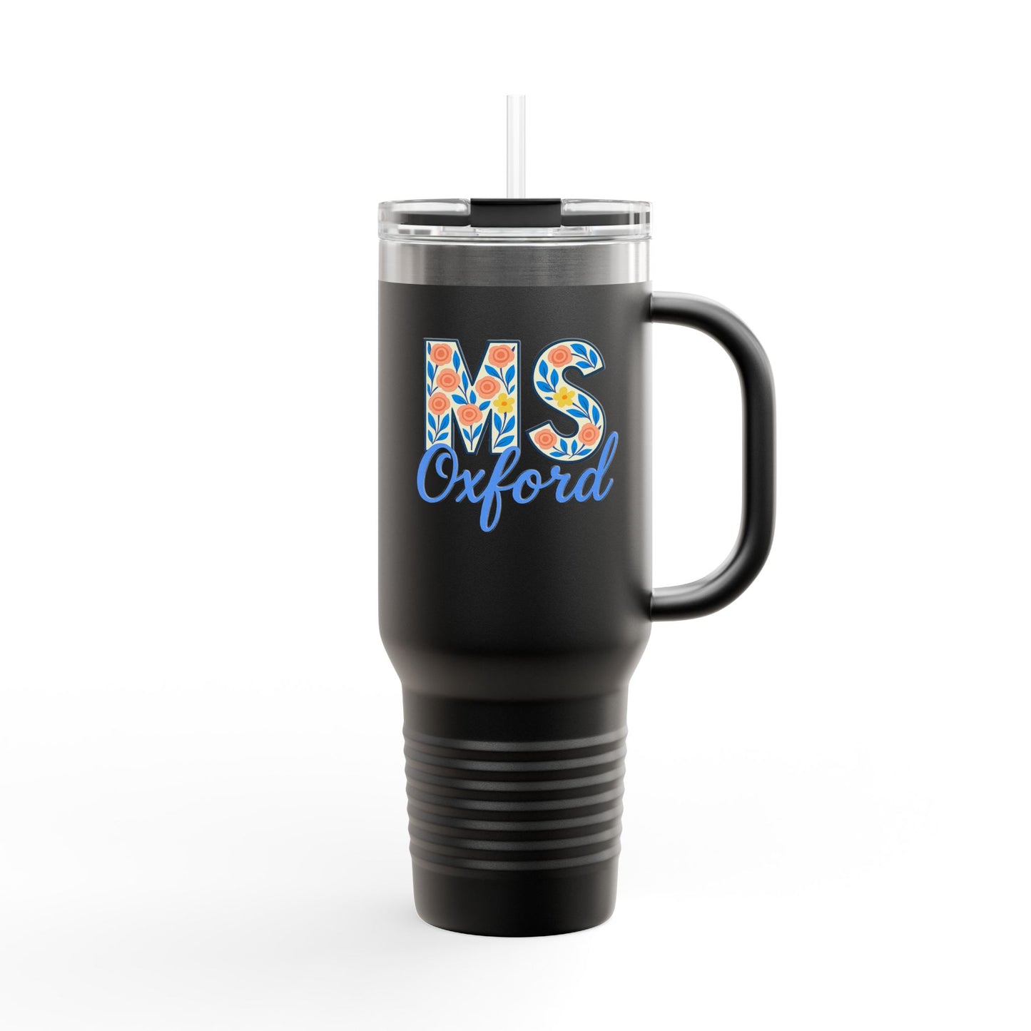 Floral Insulated Travel Mug-40 oz., Oxford, MS Design
