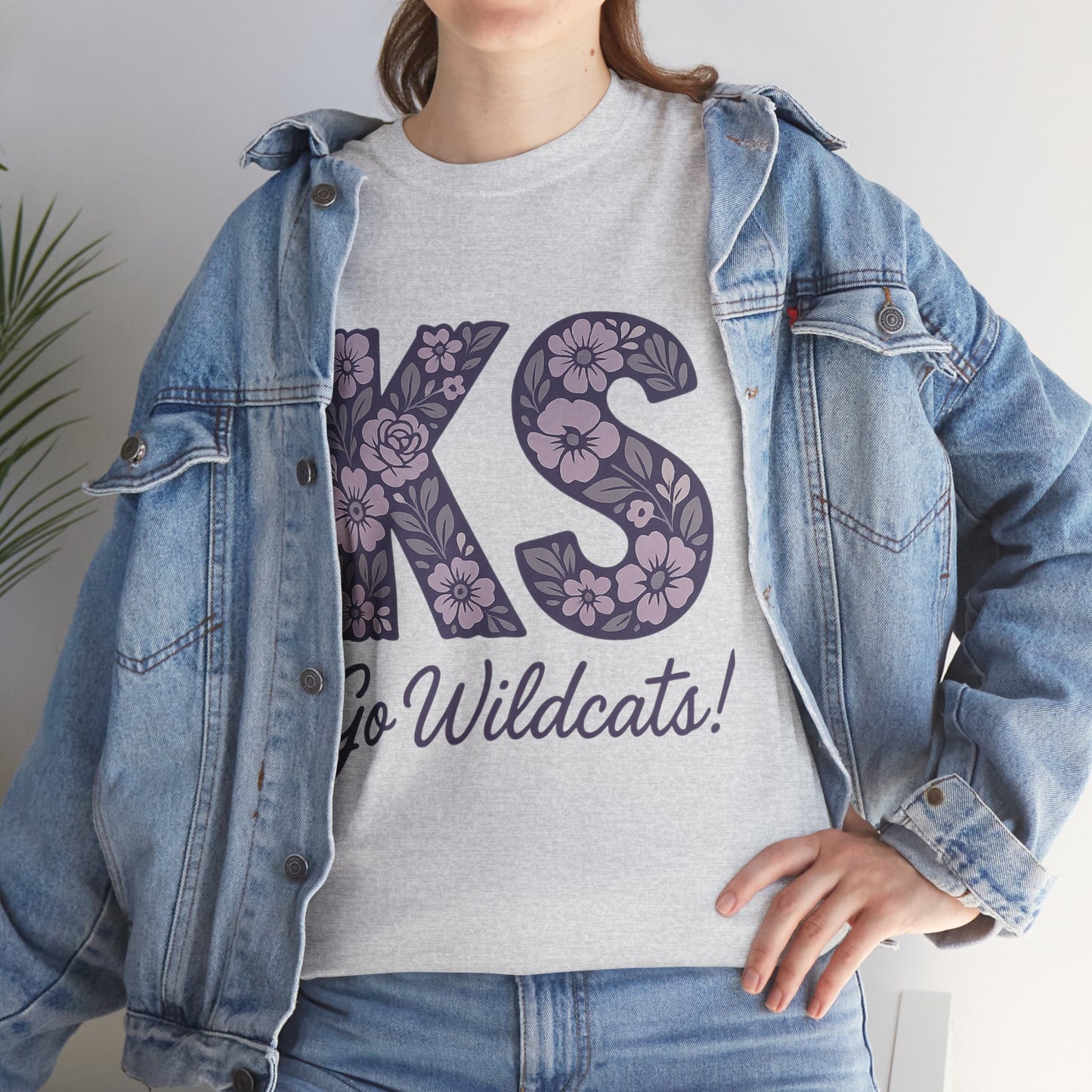 KS Floral Team Spirit Tee: Celebrate Kansas State Wildcats in Style, Perfect for Sports Events, Gifts, & Casual Wear