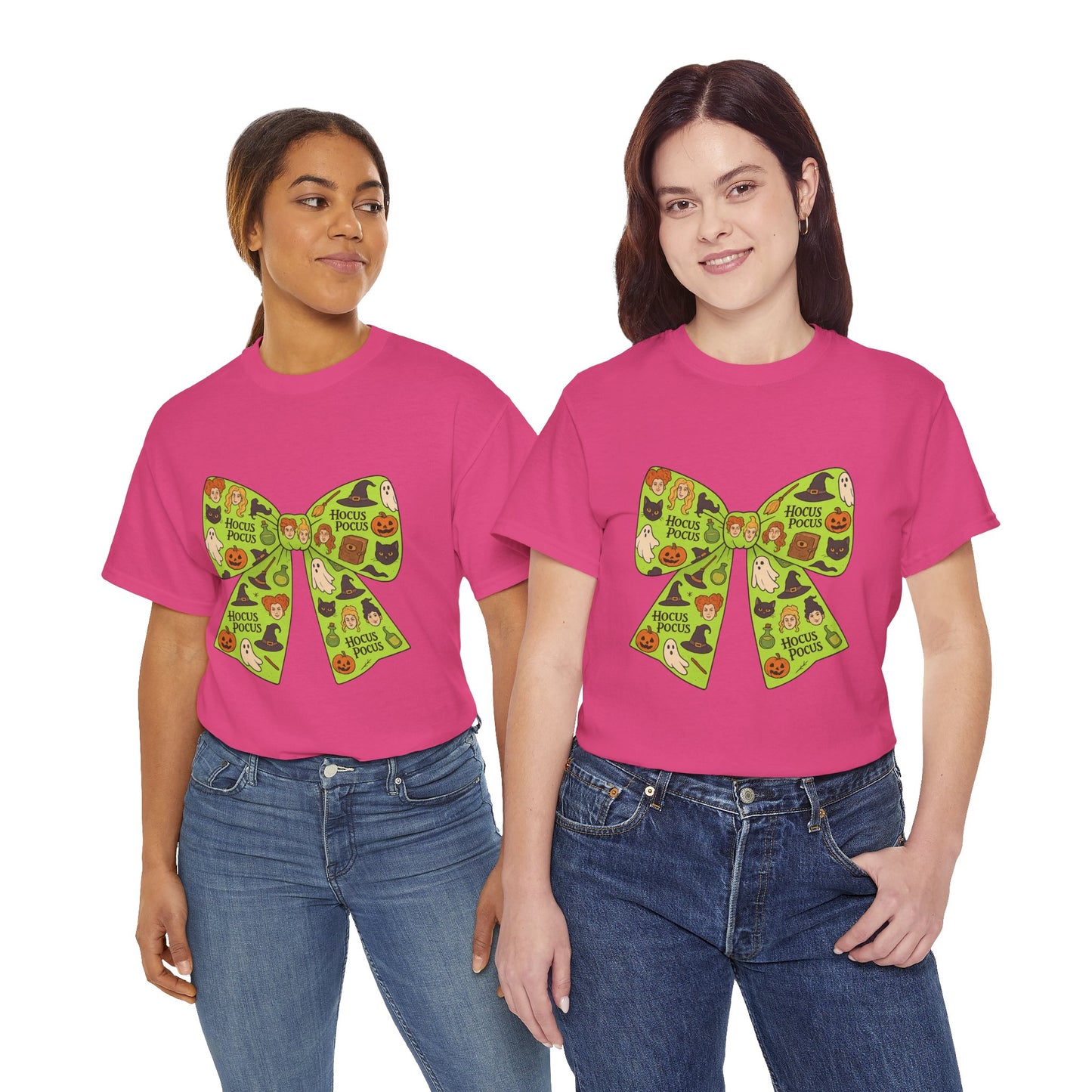 Halloween Graphic Tee, Spooky Season Unisex Shirt, Hocus Pocus Bow Tee, Autumn Style Shirt, Trick or Treat Apparel
