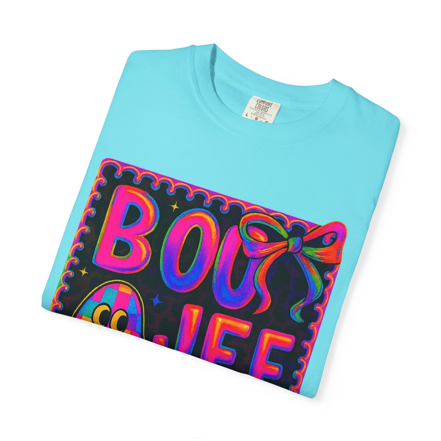 BOOJee Retro Comfort Colors, Garment-Dyed T-shirt, Colorful Graphic Tee, Unisex Streetwear, Fun Gift, Festival Fashion, Vegan Style