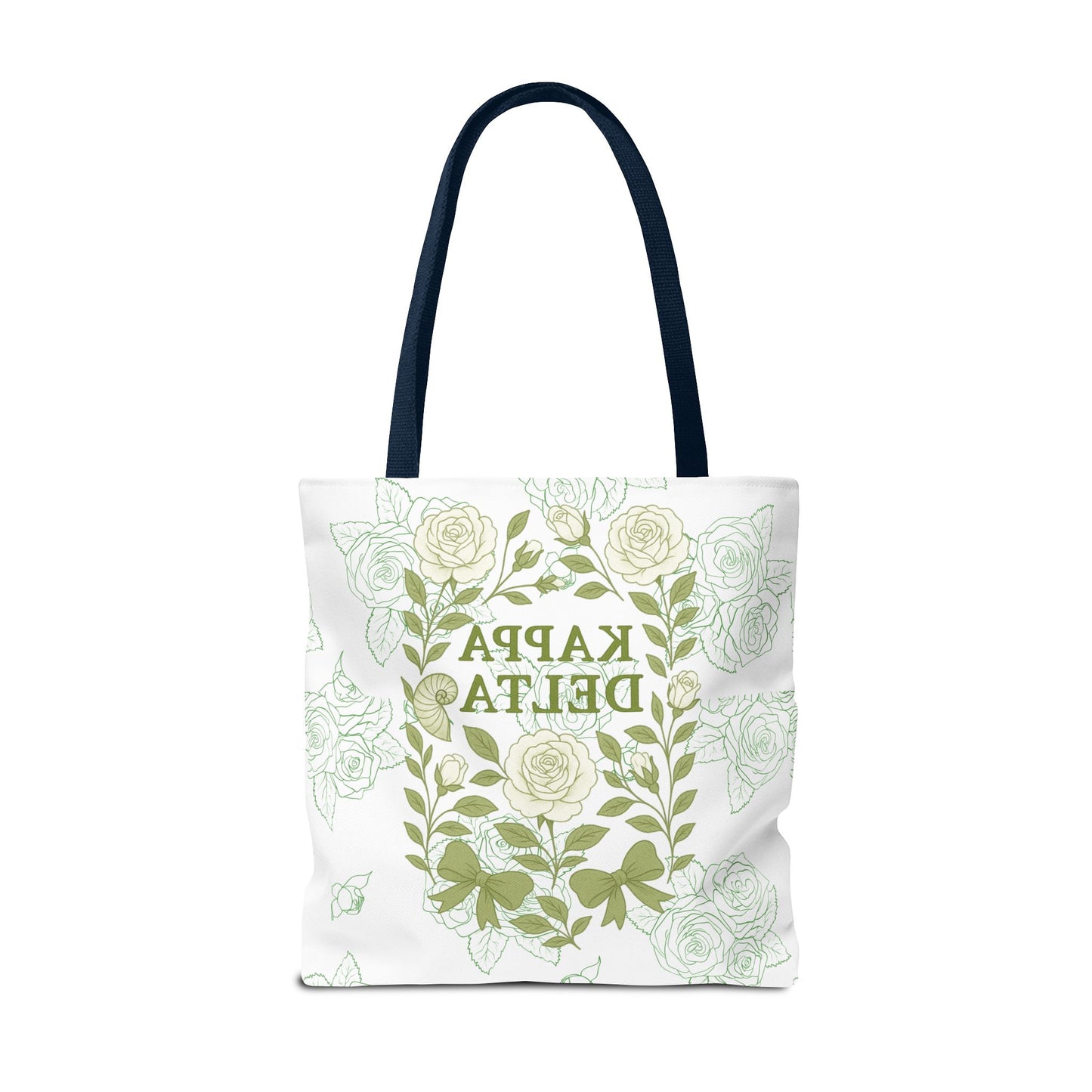 Elegant Kappa Delta Tote Bag, Floral AOP Design, Sorority Bag, Gift for Sisters, Eco-Friendly Shopping Bag