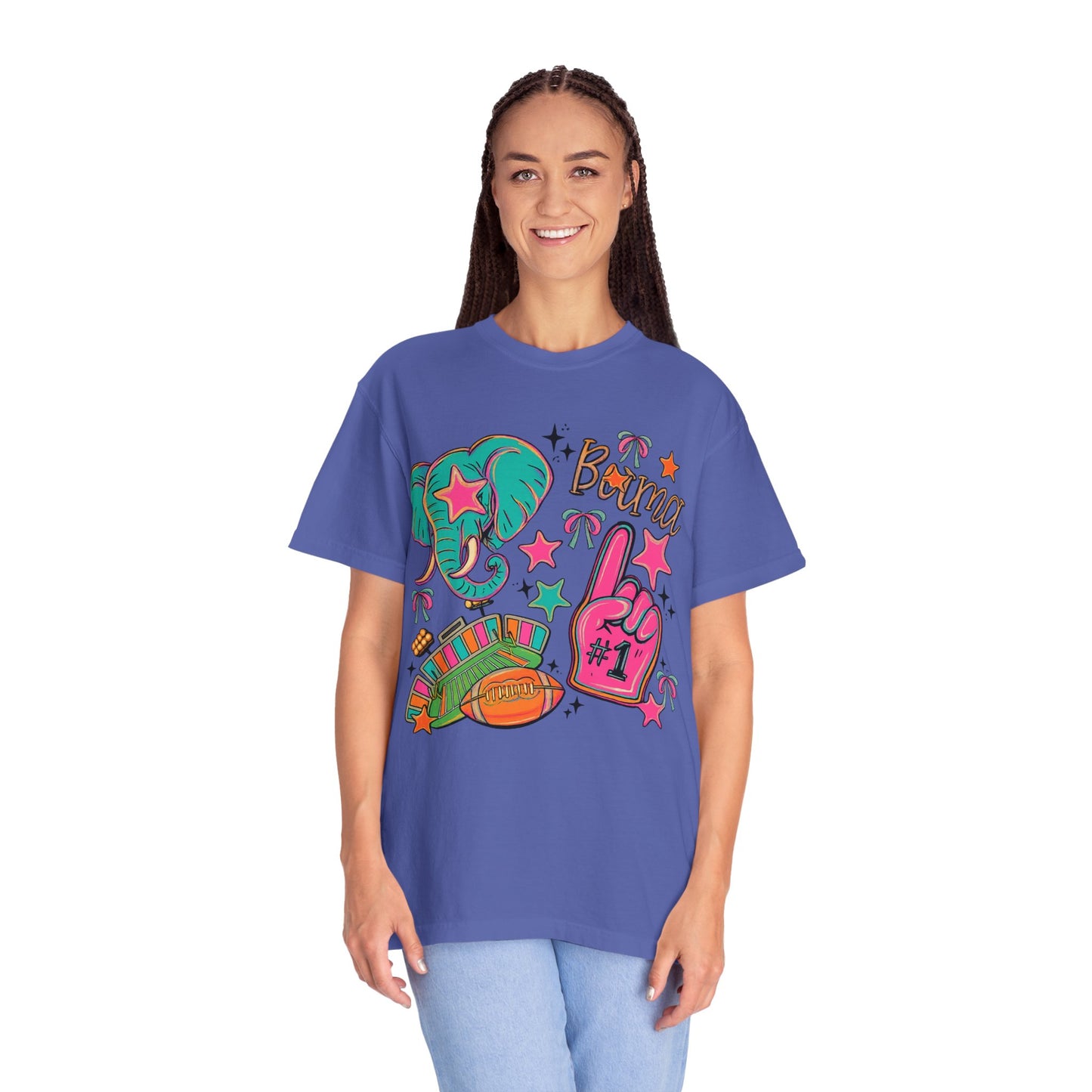 Preppy Neon Elephant Fan T-Shirt
