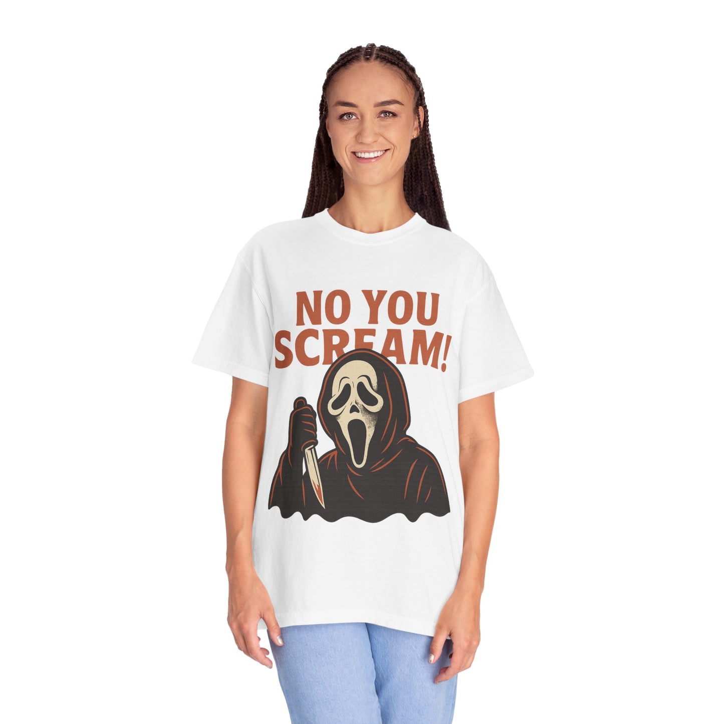 Unisex Horror-Themed T-shirt | Fun Scream Design for Halloween, Costume Parties, Movie Nights, Gift for Horror Fans