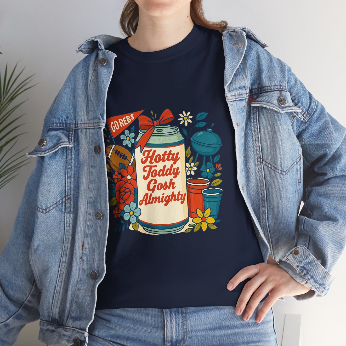 Hotty Toddy Heavy Cotton Tee - Unisex Graphic T-Shirt, Casual Wear, College Apparel, Gift for Students, Spring Break Fashion