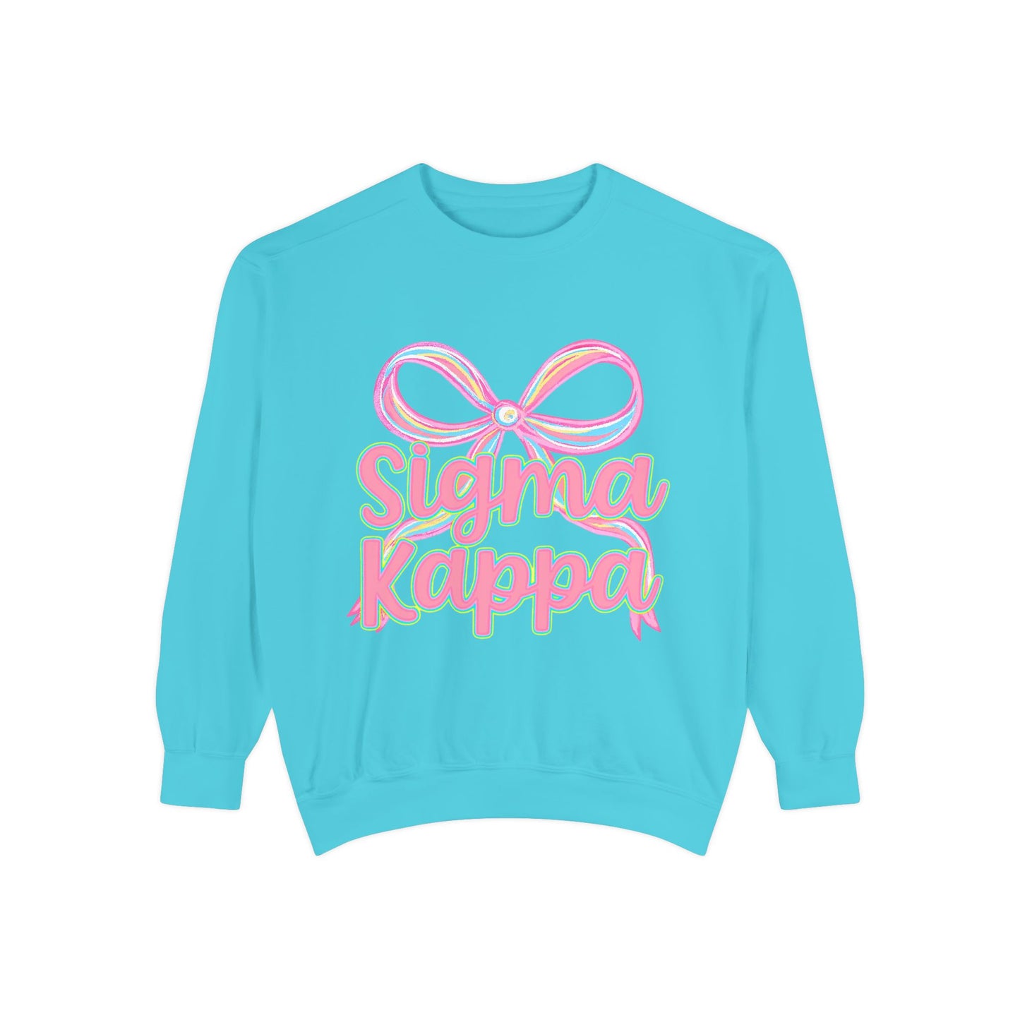 SigmaKappa Garment-Dyed Sweatshirt, Sorority Sweatshirt, College Apparel, Gift for Sorority Sisters, Cute Casual Wear