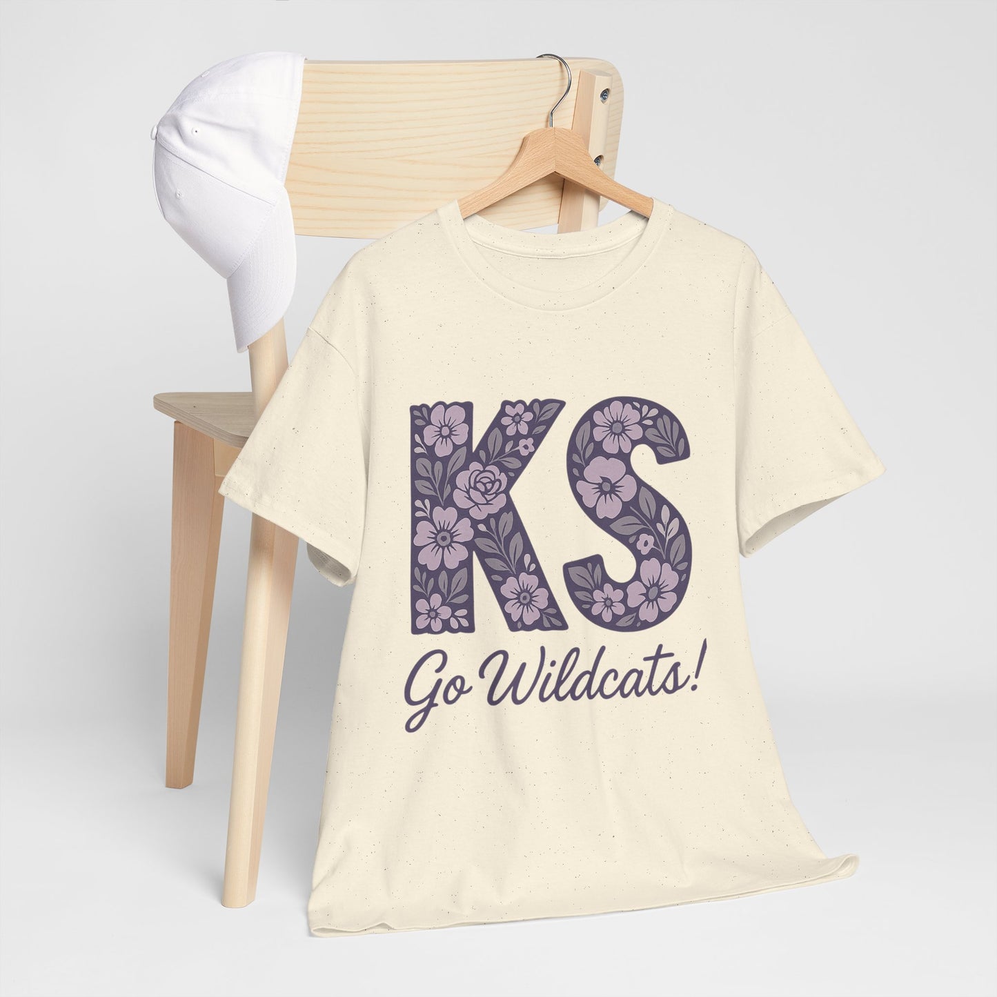 KS Floral Team Spirit Tee: Celebrate Kansas State Wildcats in Style, Perfect for Sports Events, Gifts, & Casual Wear