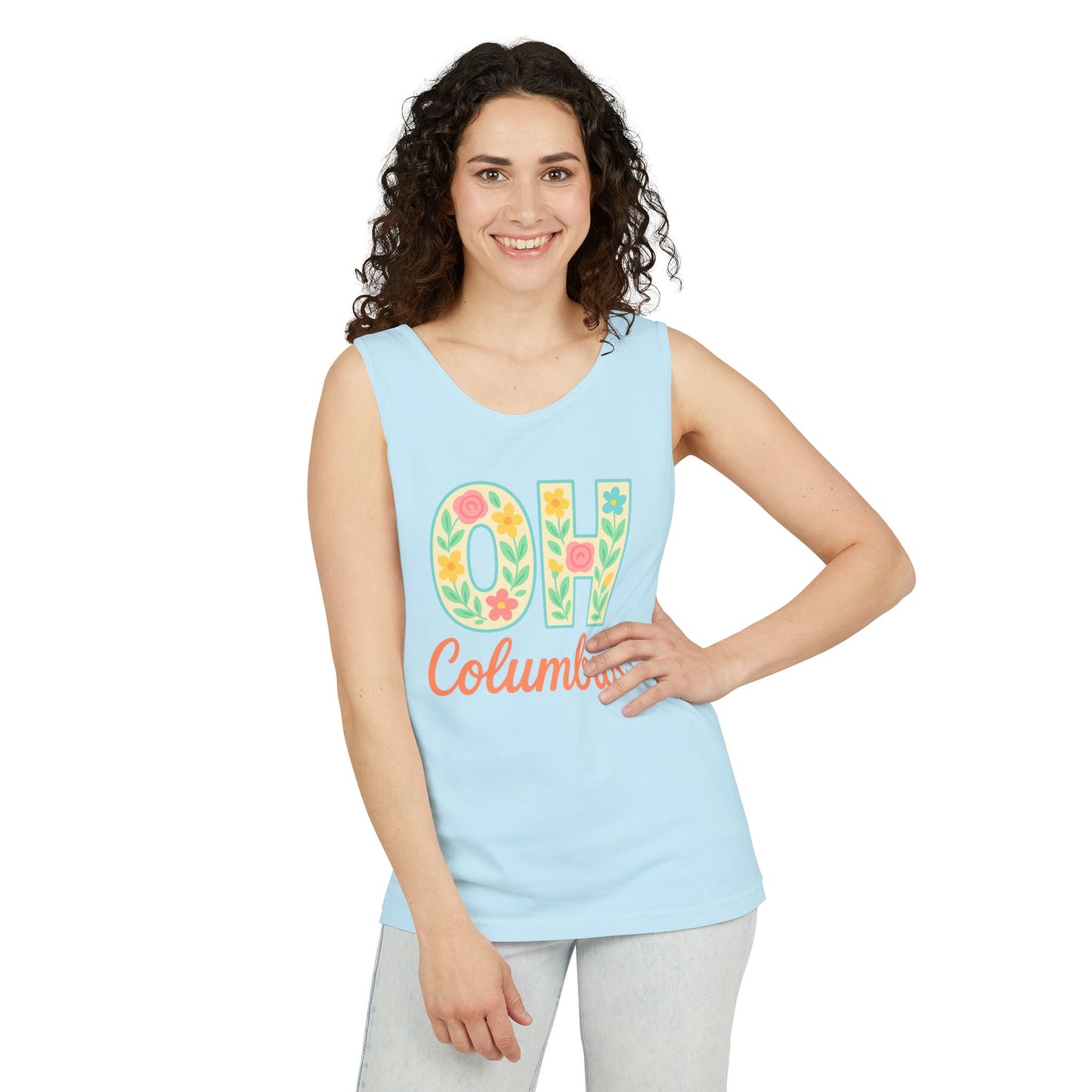 Ohio Spirit Unisex Garment-Dyed Tank Top, College Sports, Casual Wear, Gift for Graduates, Team Pride, Comfort Colors, Graduation Gift, Go Bucks