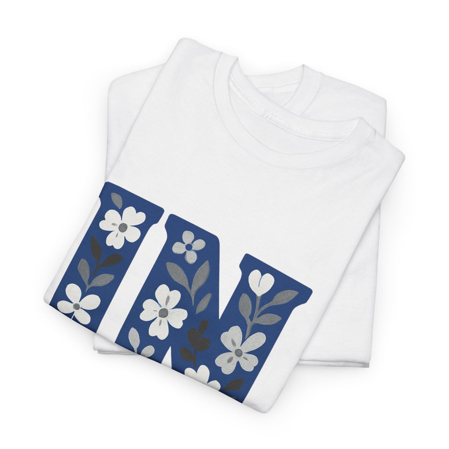 Floral Colts Tee | Unisex Heavy Cotton Tee for Sports Fans, Indiana Pride