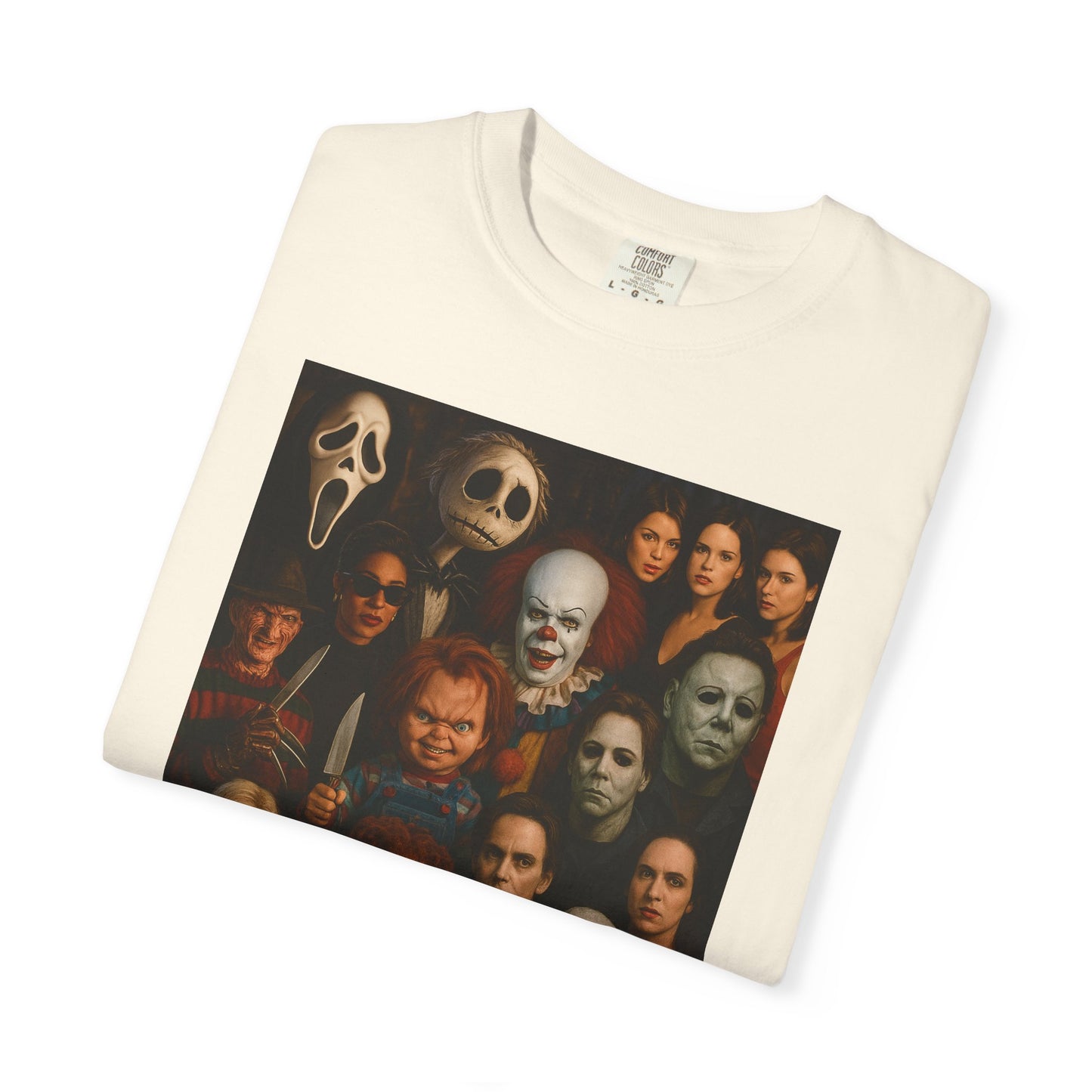 Spooky Halloween T-Shirt | Unisex Garment-Dyed Tee Featuring Iconic Horror Movie Characters, Perfect for Halloween Parties, Horror [...]
