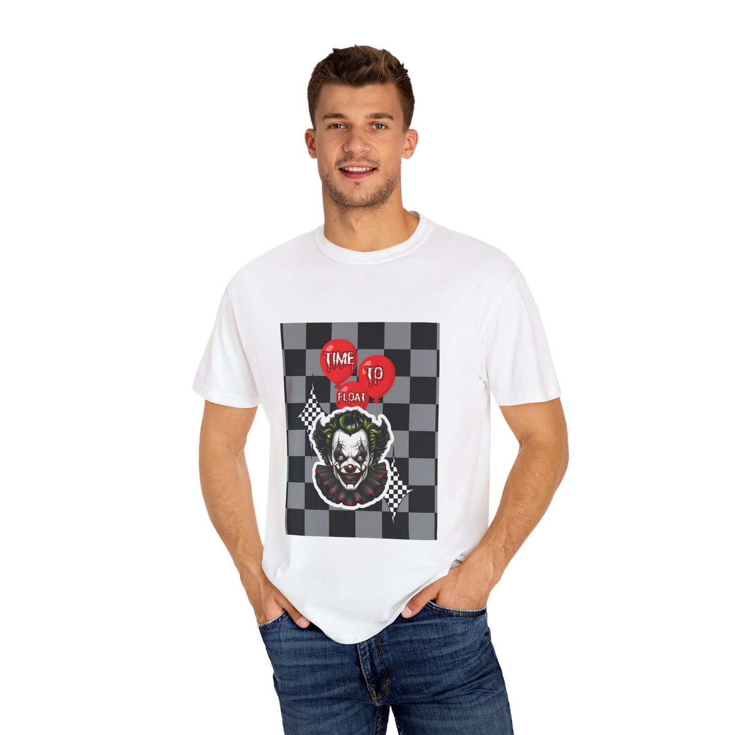 Creepy Clown Graphic T-Shirt, Halloween Costume Tee, Unisex Horror Shirt, Fun Gift for Fans, Graphic Novelty Wear, Casual Outfit