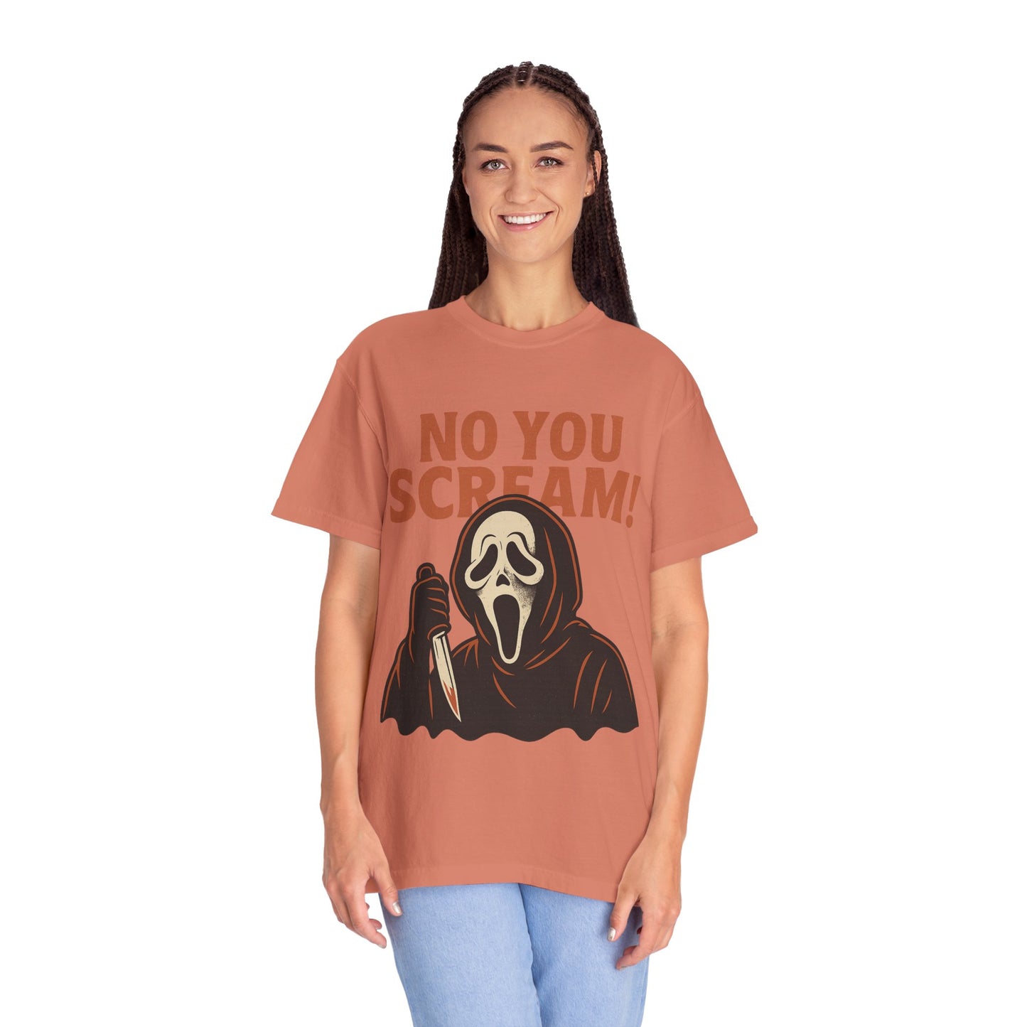 Unisex Horror-Themed T-shirt | Fun Scream Design for Halloween, Costume Parties, Movie Nights, Gift for Horror Fans