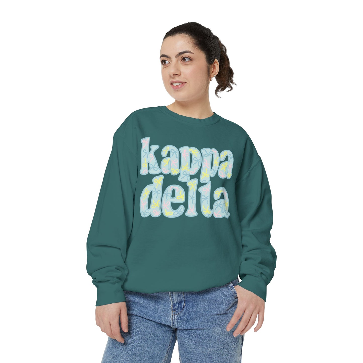 Sorority Sisters Cozy Sweatshirt - KaDelta Unisex Garment-Dyed